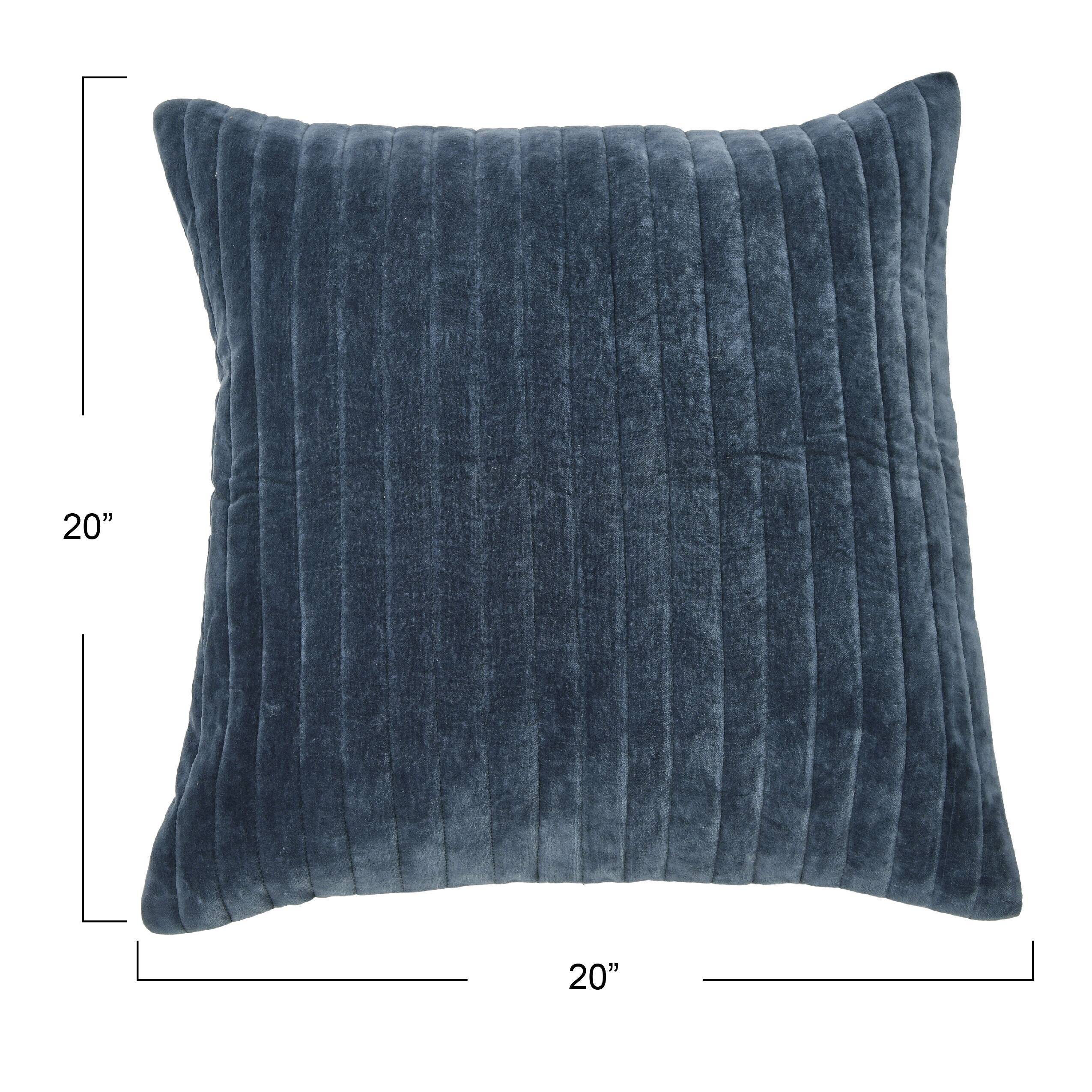 Hello Honey® 20" Square Quilted Velvet Pillow Cover with Channel Stitch