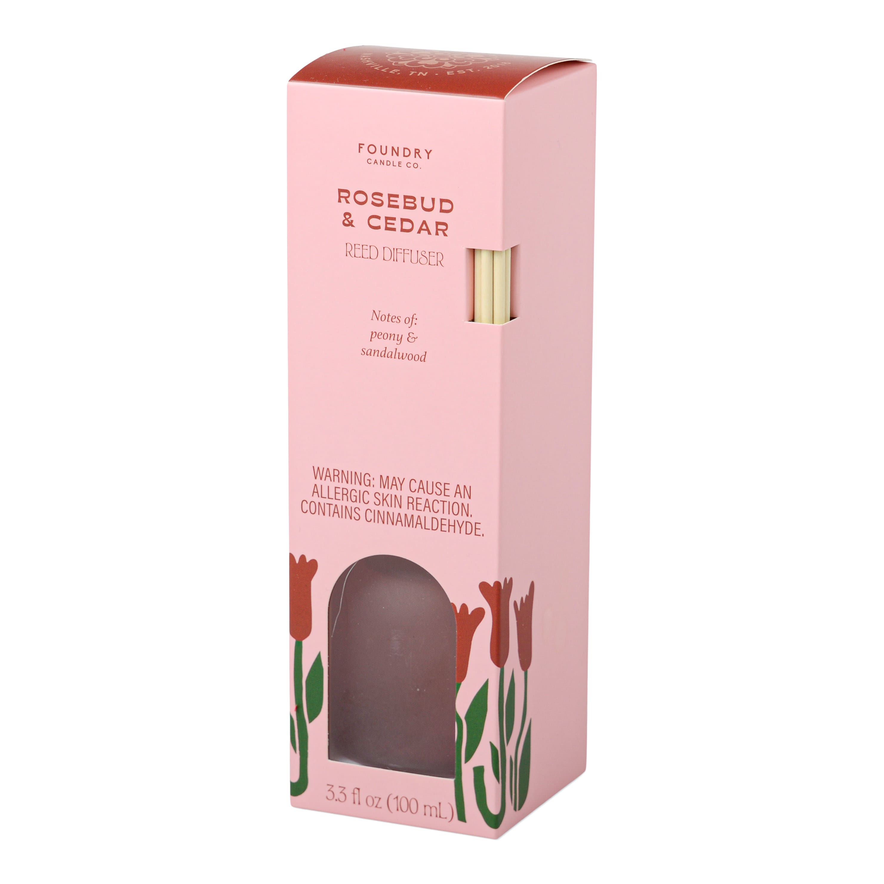 Foundry Candle Co. Rosebud & Cedar Reed Diffuser