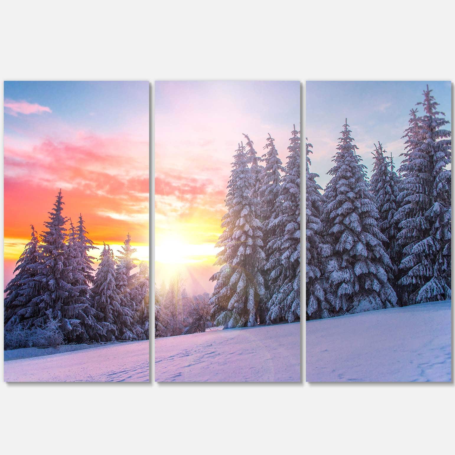 Designart - Winter Sunset in Bulgaria
