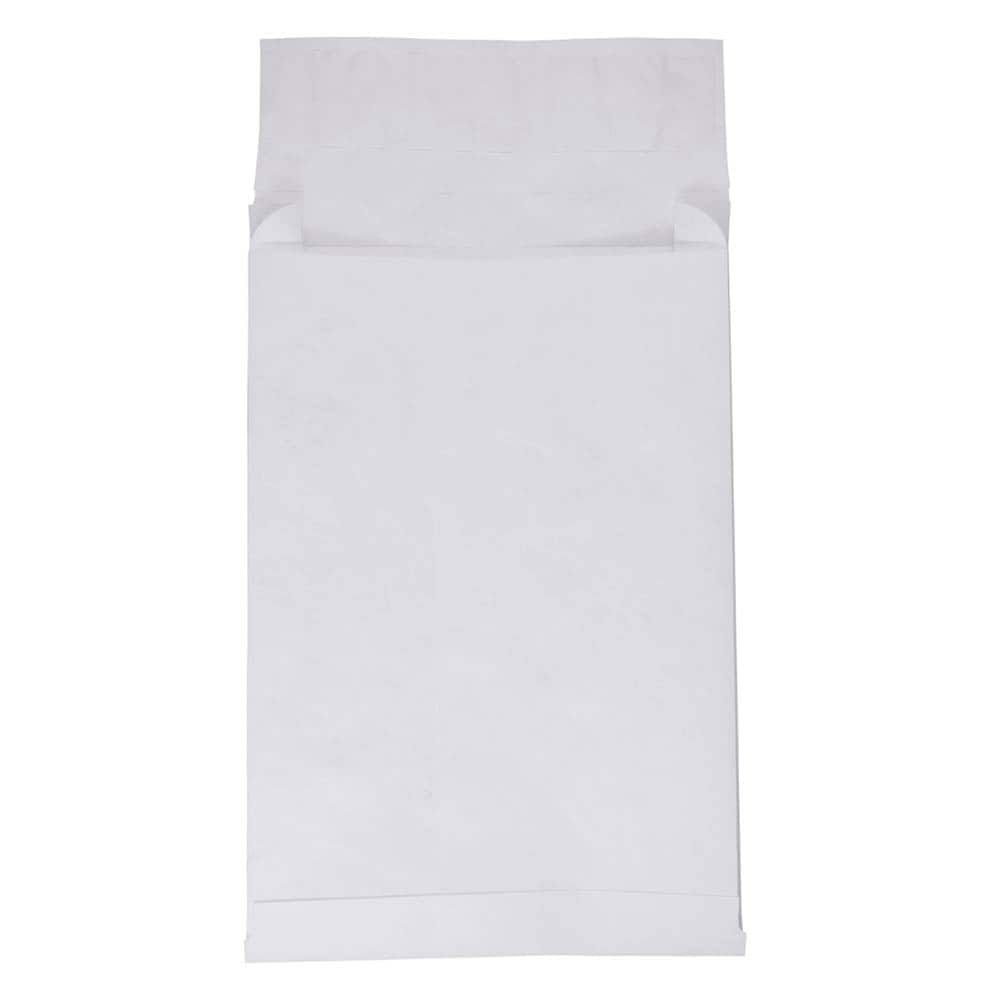 JAM Paper 9" x 12" x 2" White Tyvek Peel & Seal Closure Envelopes, 250ct.
