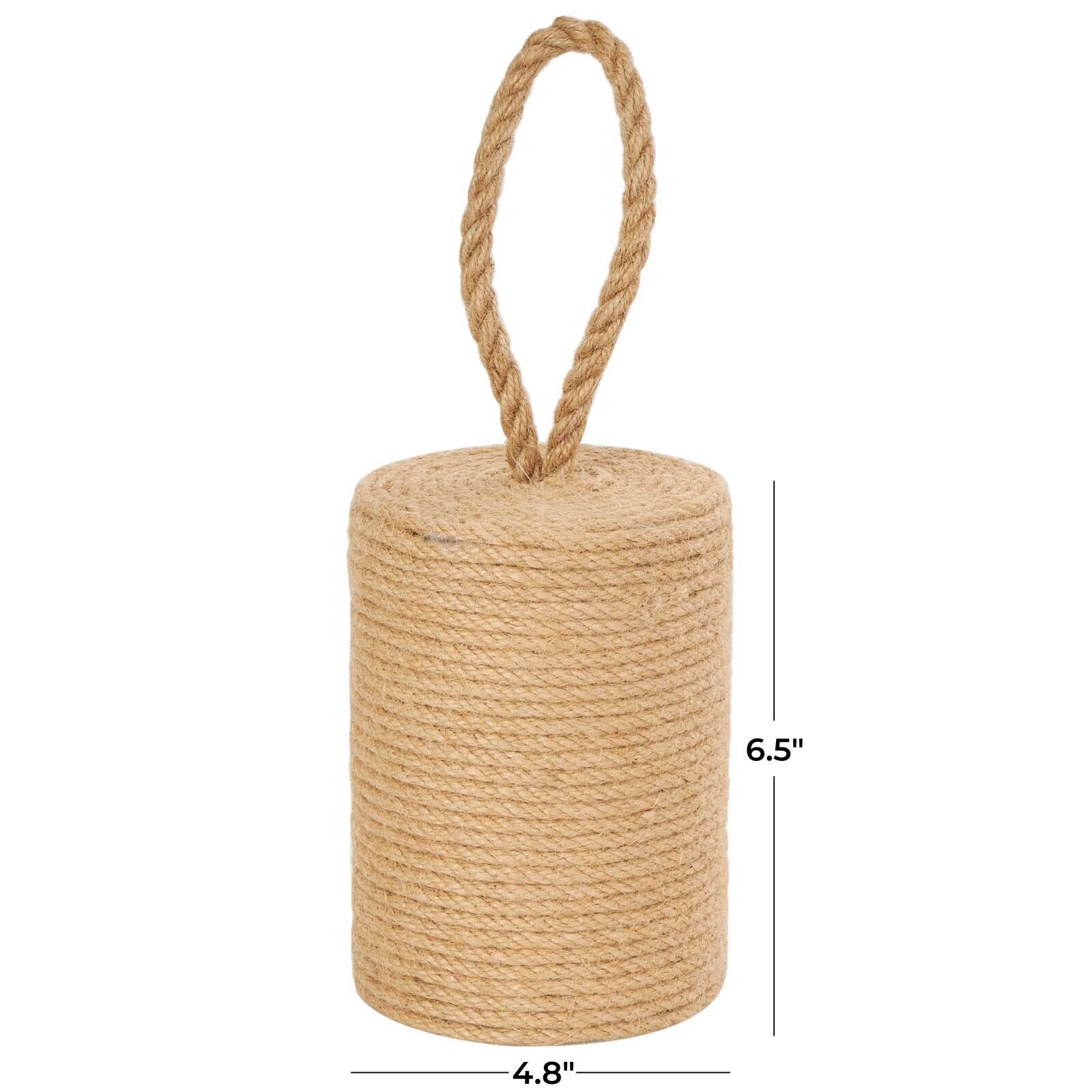 7" Brown Jute Coiled Rope Sculpture Décor