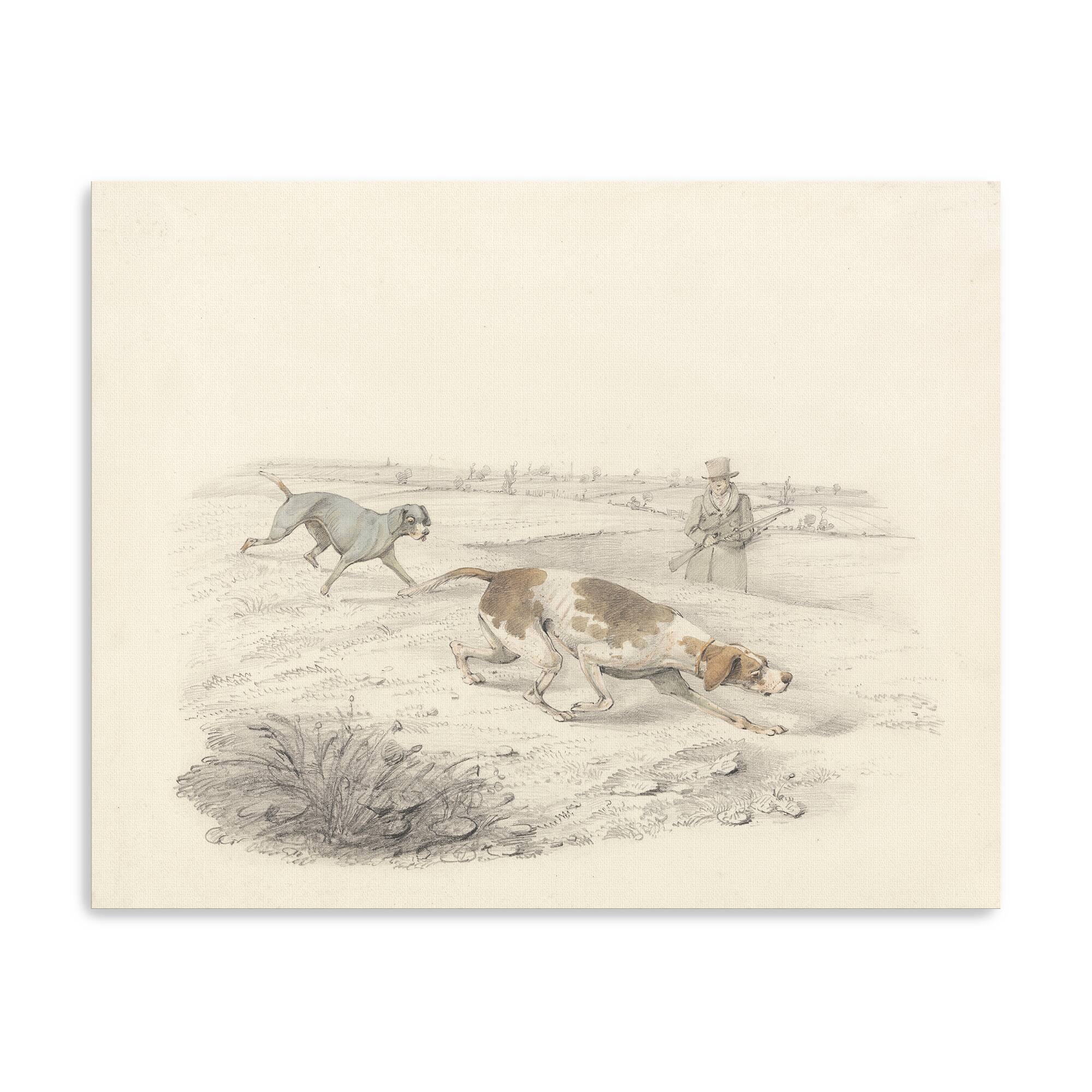 Lumaprints Two Pointers, Facing Right with a Sportsman Canvas Giclée Art