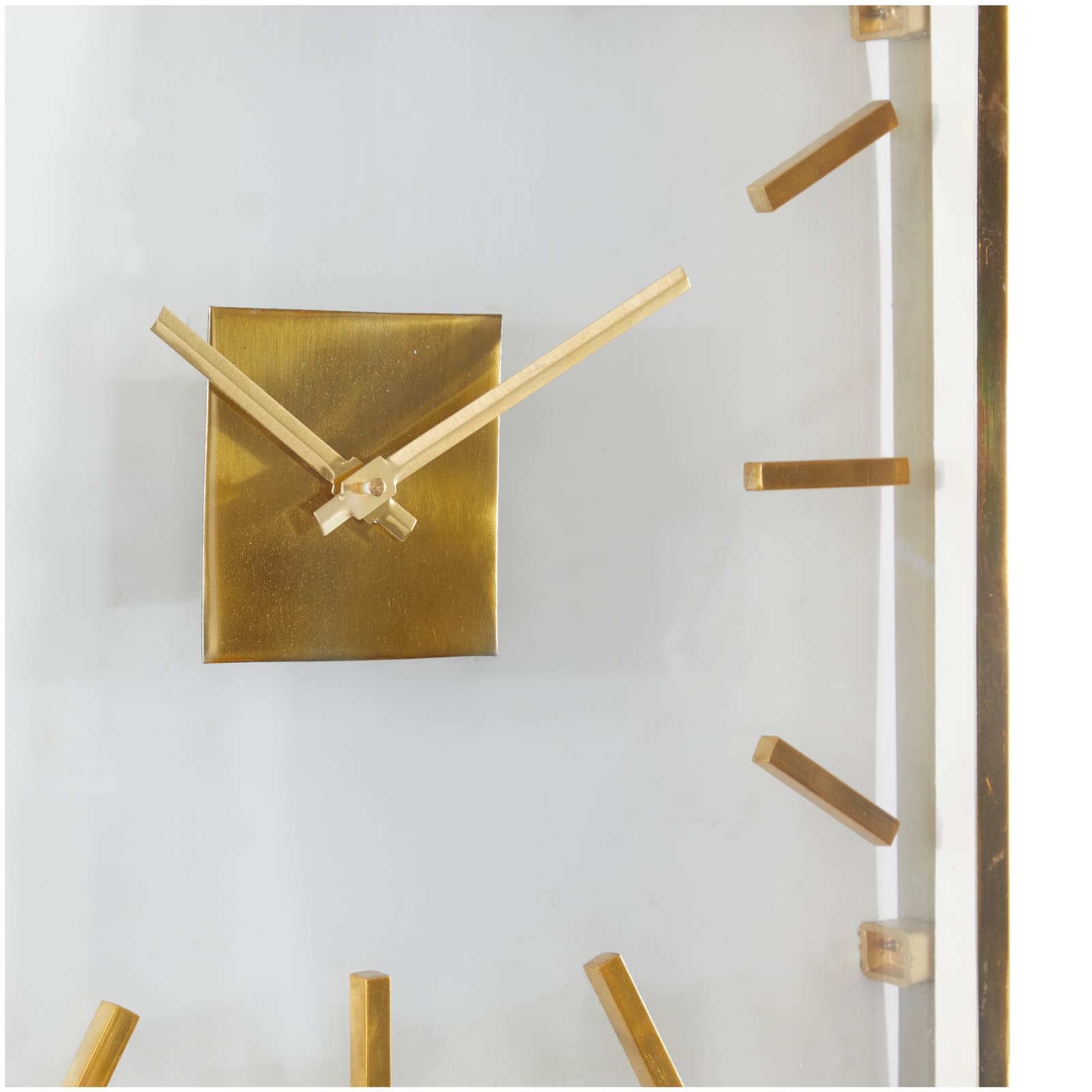 16" Gold Stainless Steel Wall Clock with Clear Face