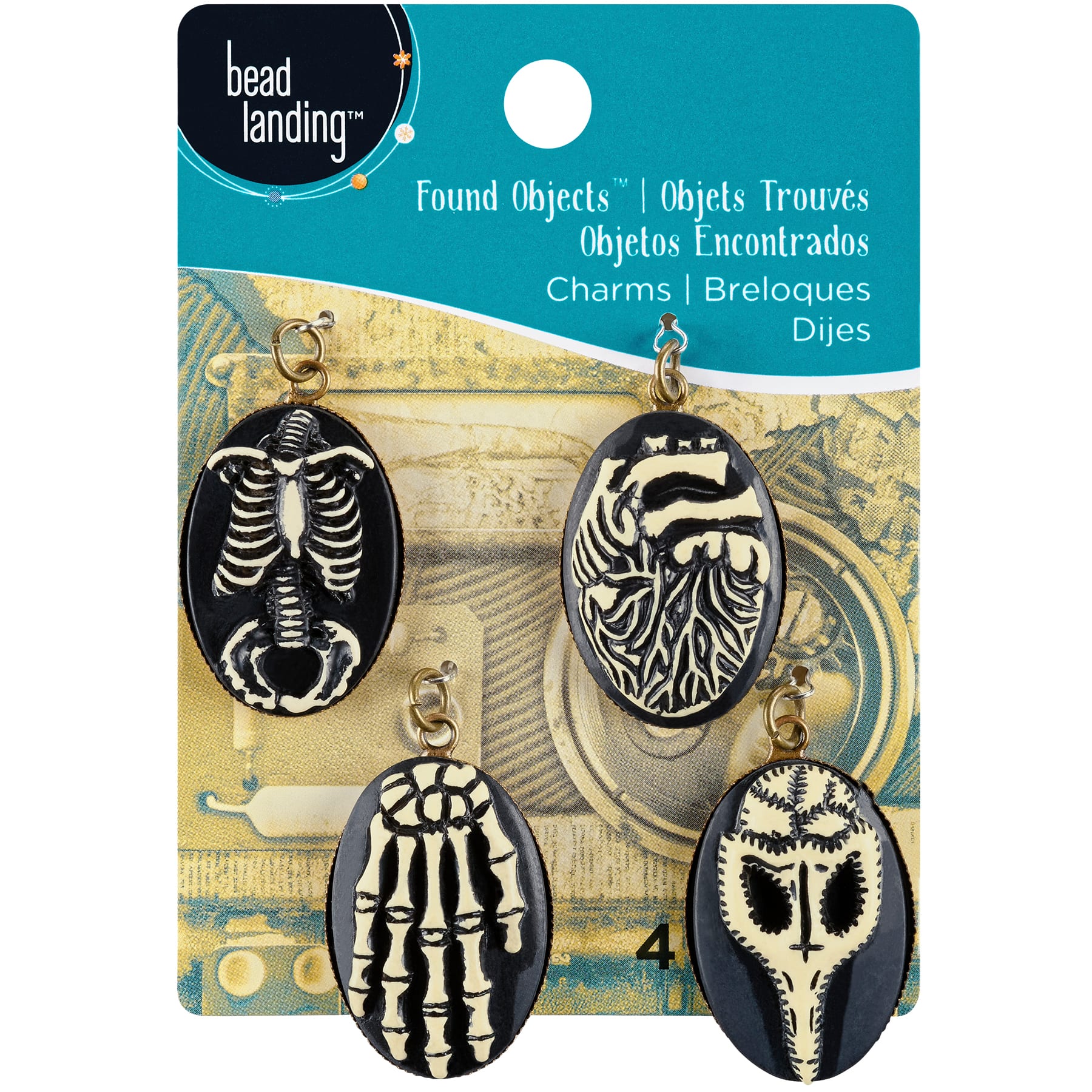 12 Packs: 4 ct. (48 total) Found Objects™ Anatomy Resin Charms by Bead Landing™