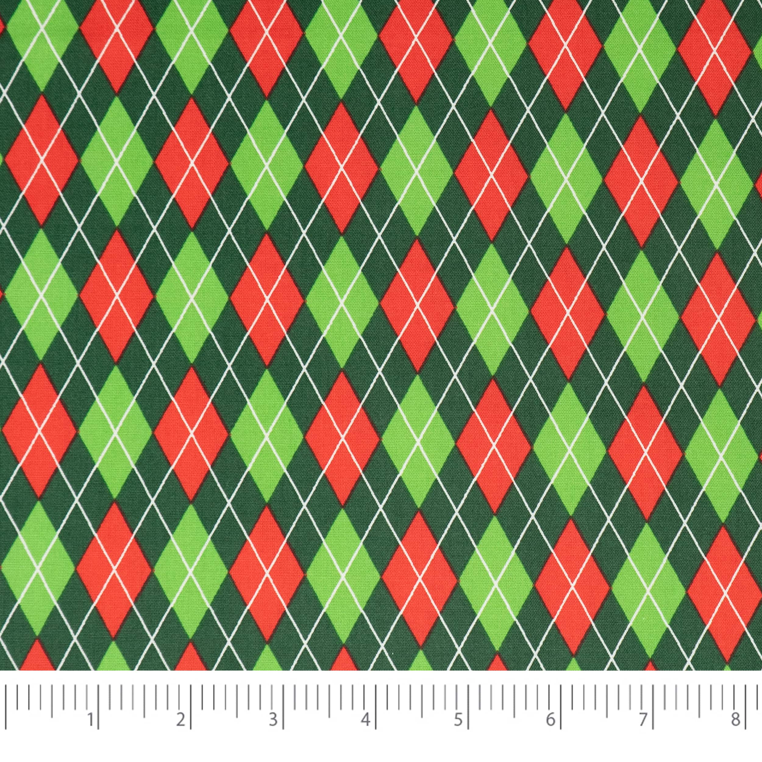 SINGER Christmas Diamonds Print Cotton Fabric