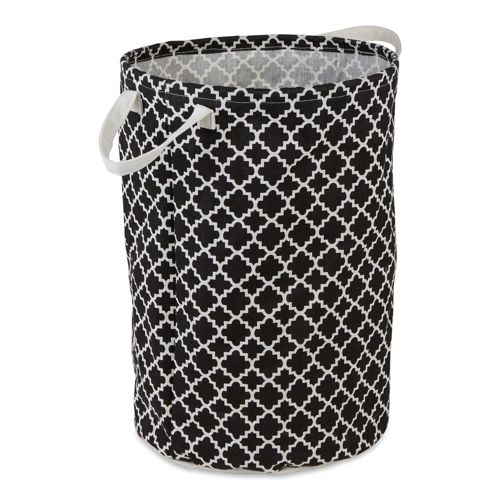DII® Round Lattice PE-Coated Cotton Polyester Laundry Hamper