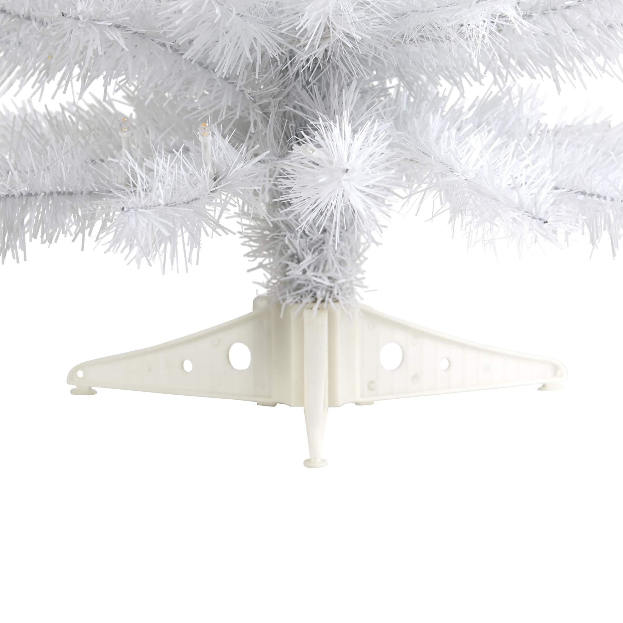 2ft. Pre-Lit White Artificial Christmas Tree, Clear LED Lights