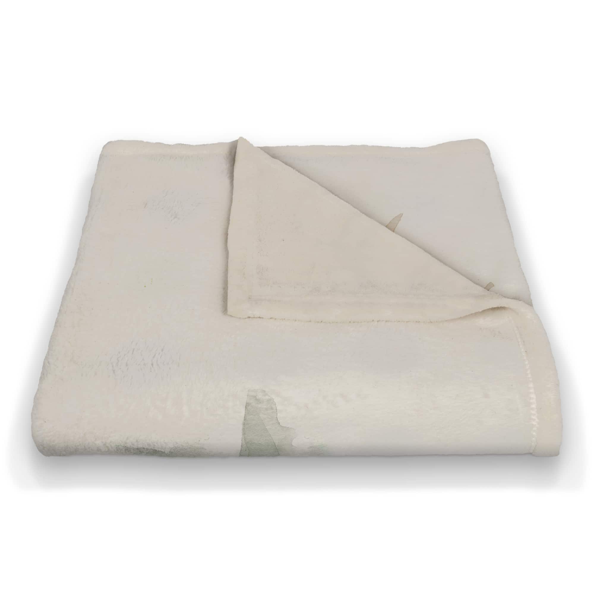 Winter Deer 50x60 Coral Fleece Blanket