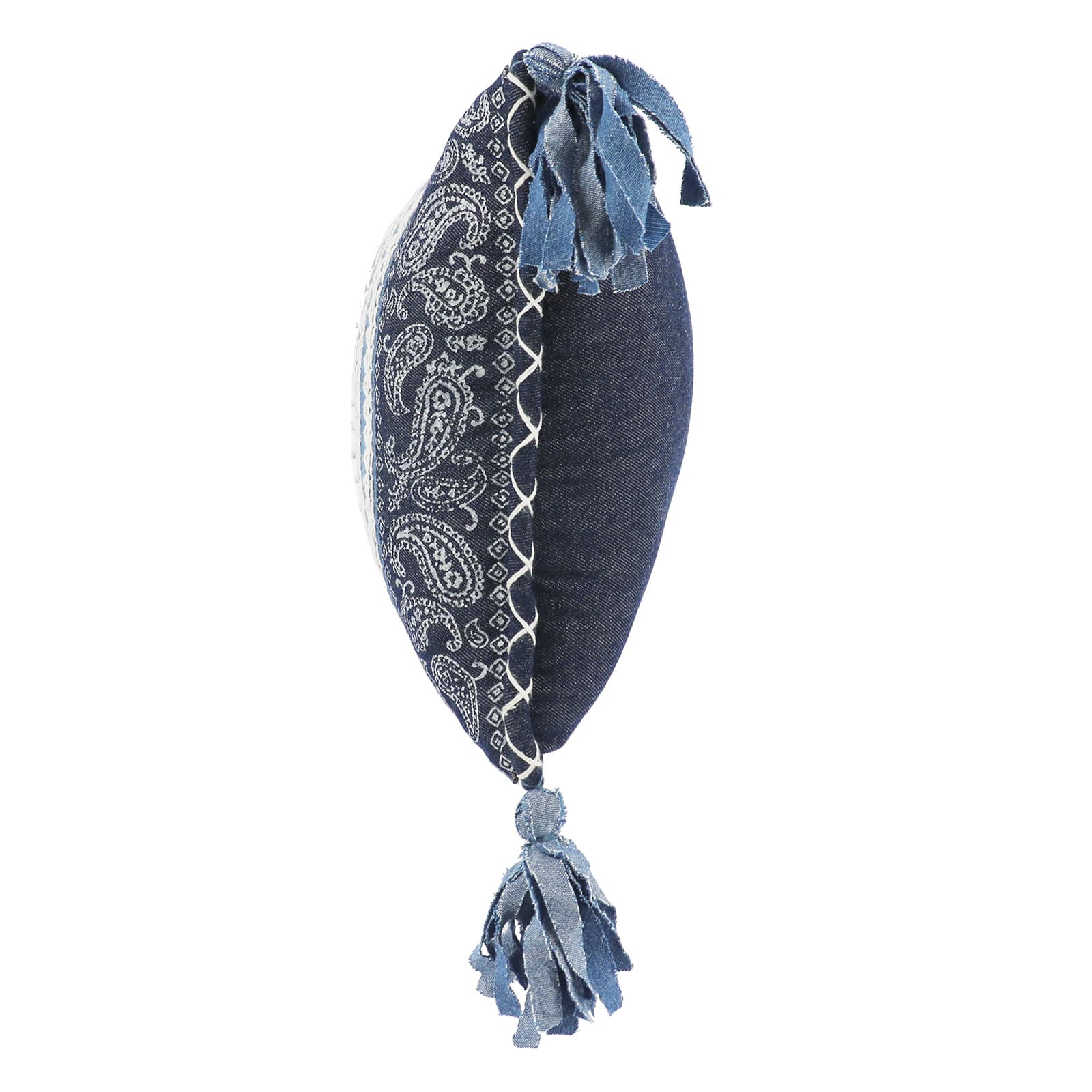 20" x 12" Blue Lumbar Pillow with Tassels by Ashland®