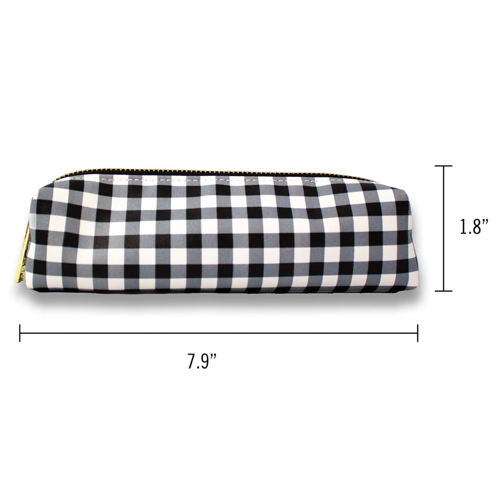 Pukka Pads Black & White Buffalo Check Slim Pencil Cases, 6ct.