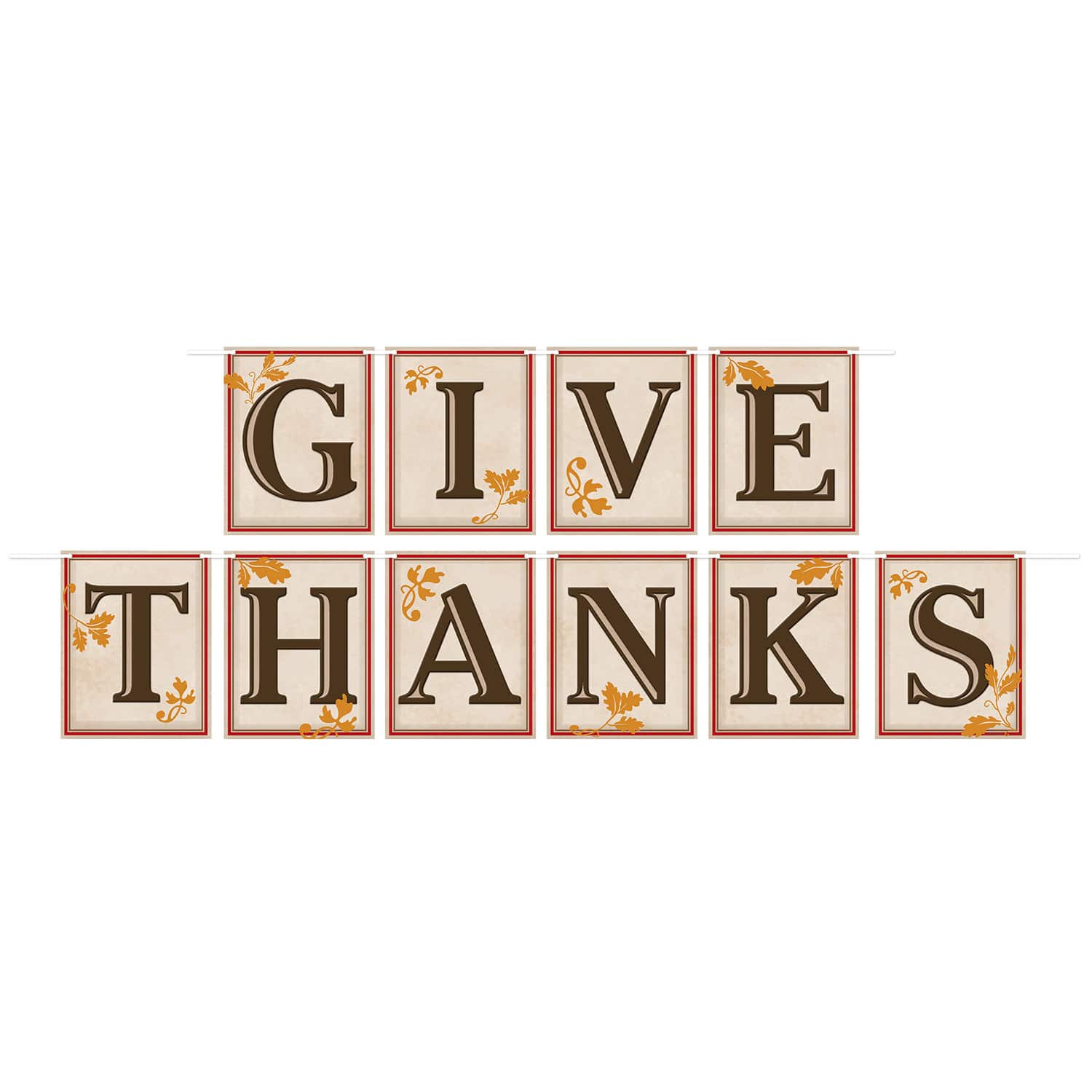 Beistle 5" x 12ft. Give Thanks Streamers, 2ct.