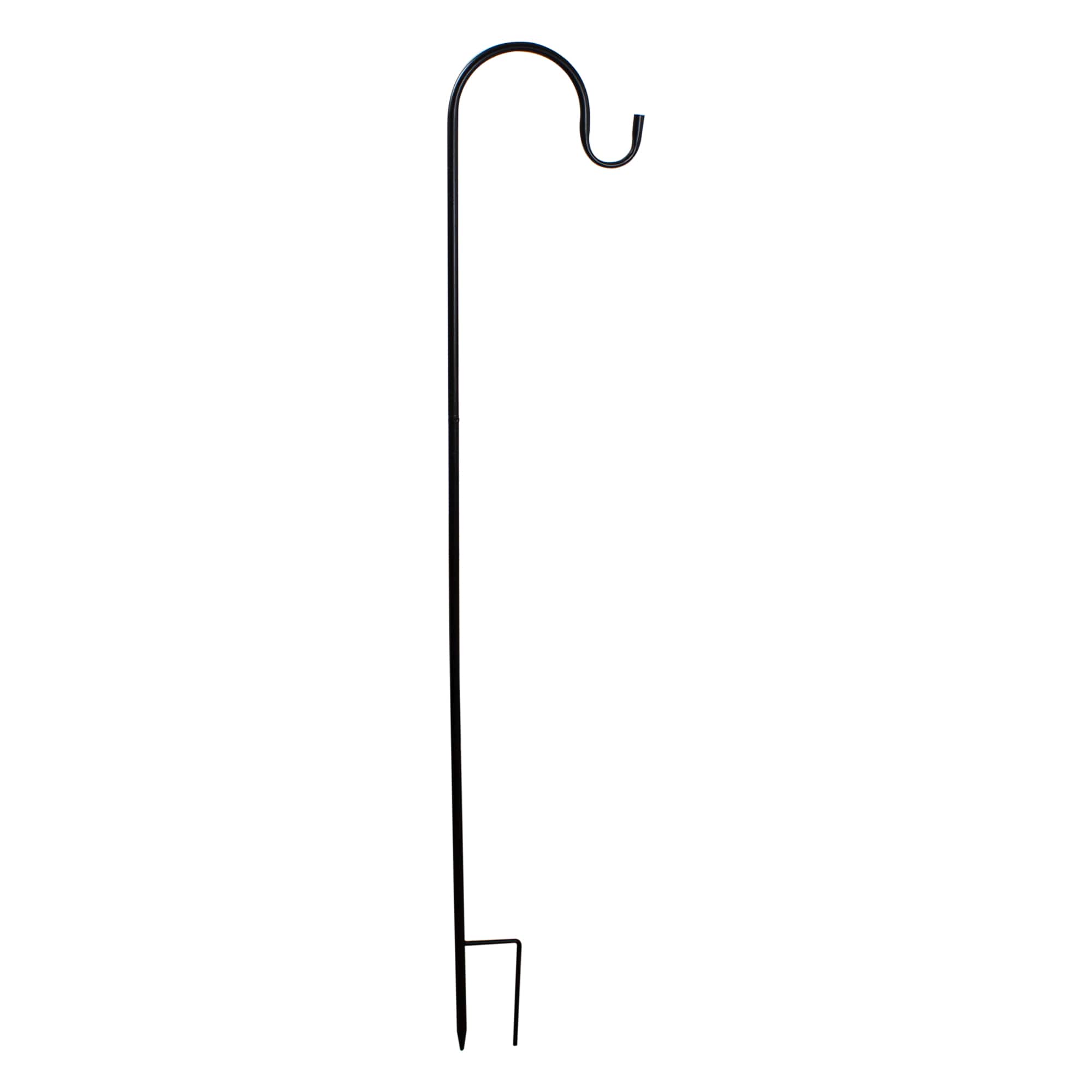 48" Black Metal Shepherd's Hook Garden Stake