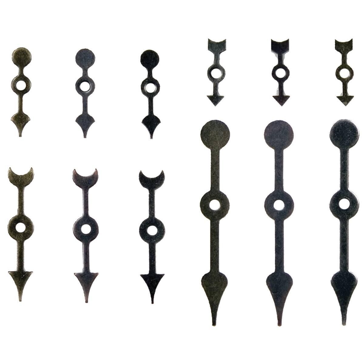 Idea-Ology Metal Game Spinners W/Brads .75" To 2.25" 24/Pkg-Antique Nickel, Brass & Copper