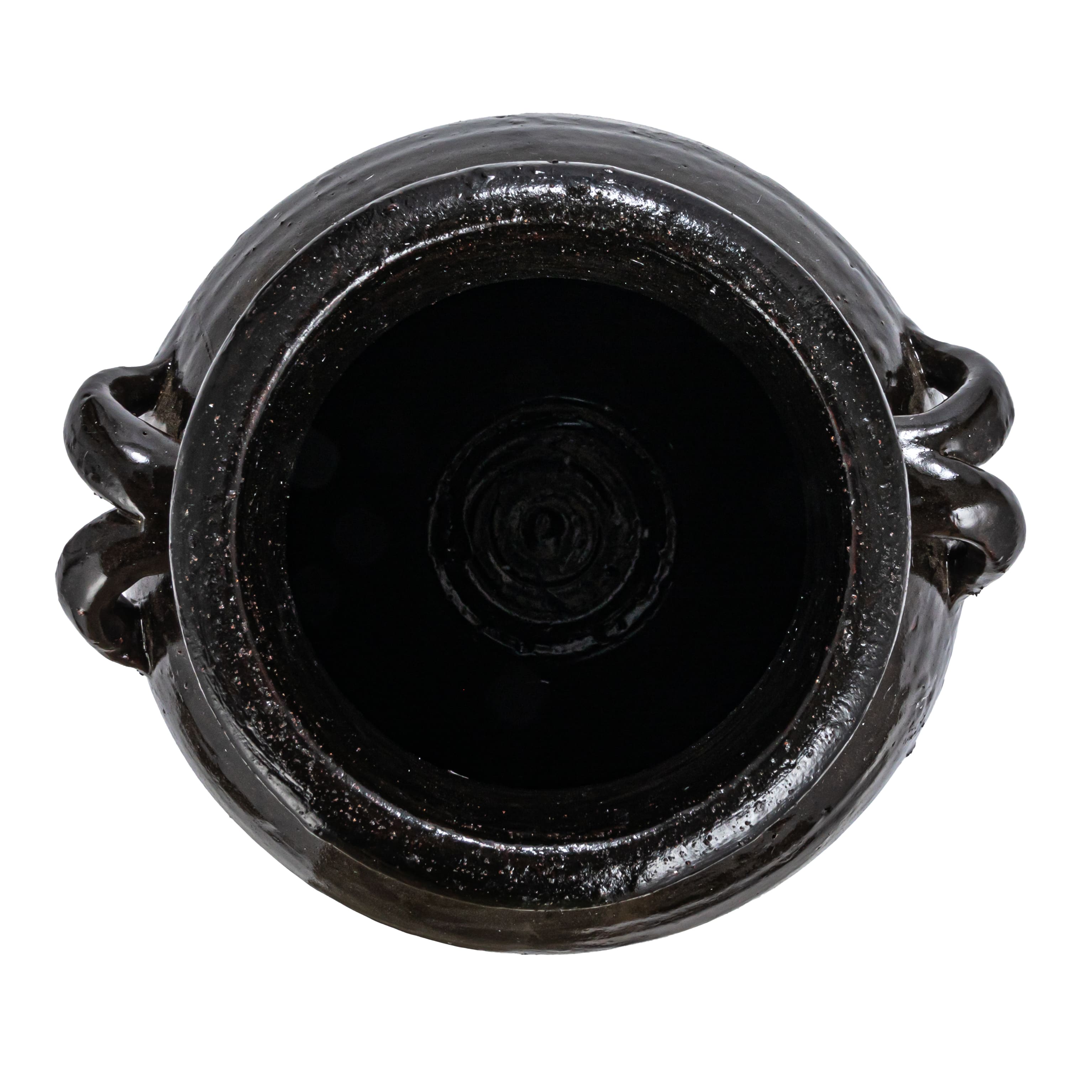 Hello Honey® 12" Black Decorative Clay Jar