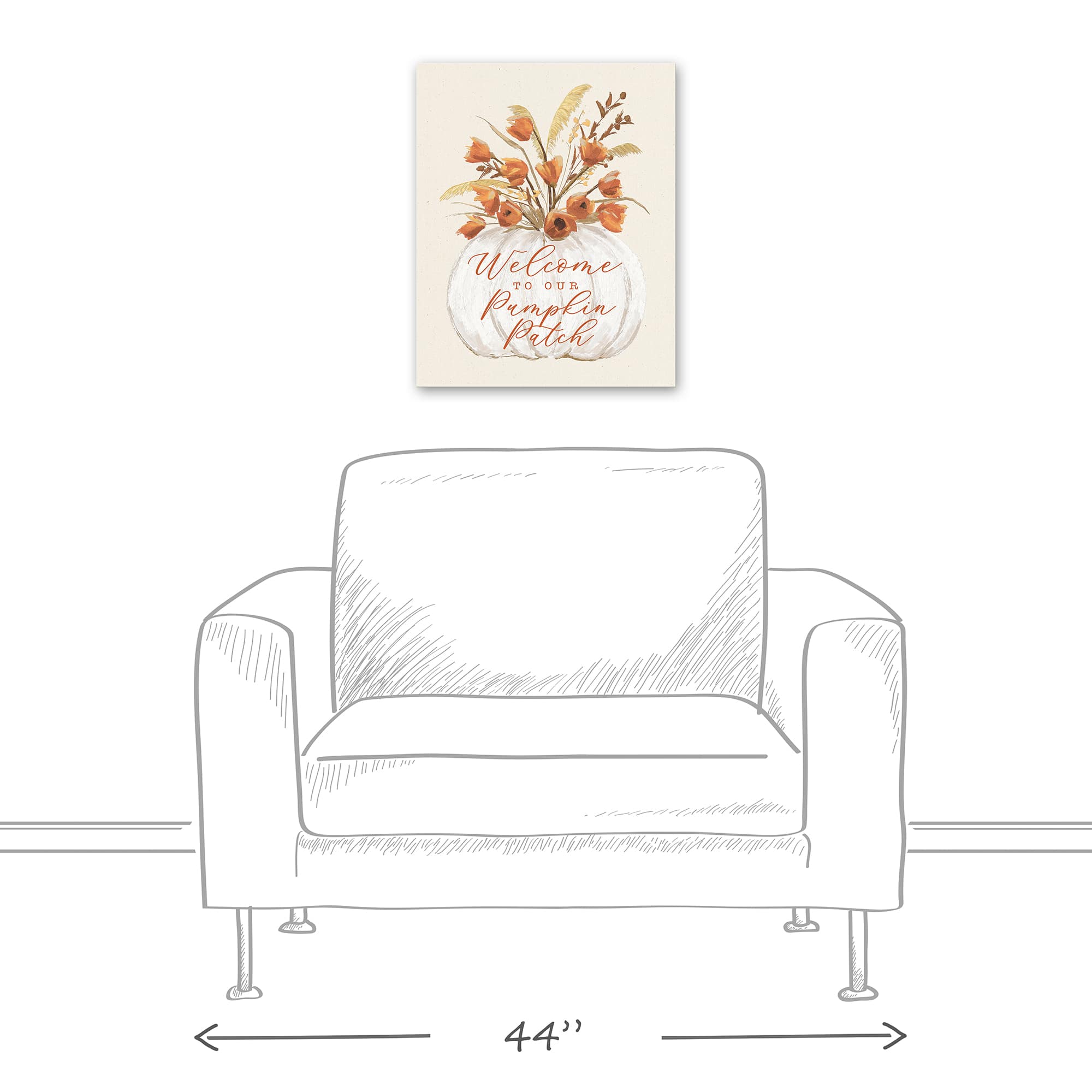 Welcome Pumpkin Patch Canvas Wall Art