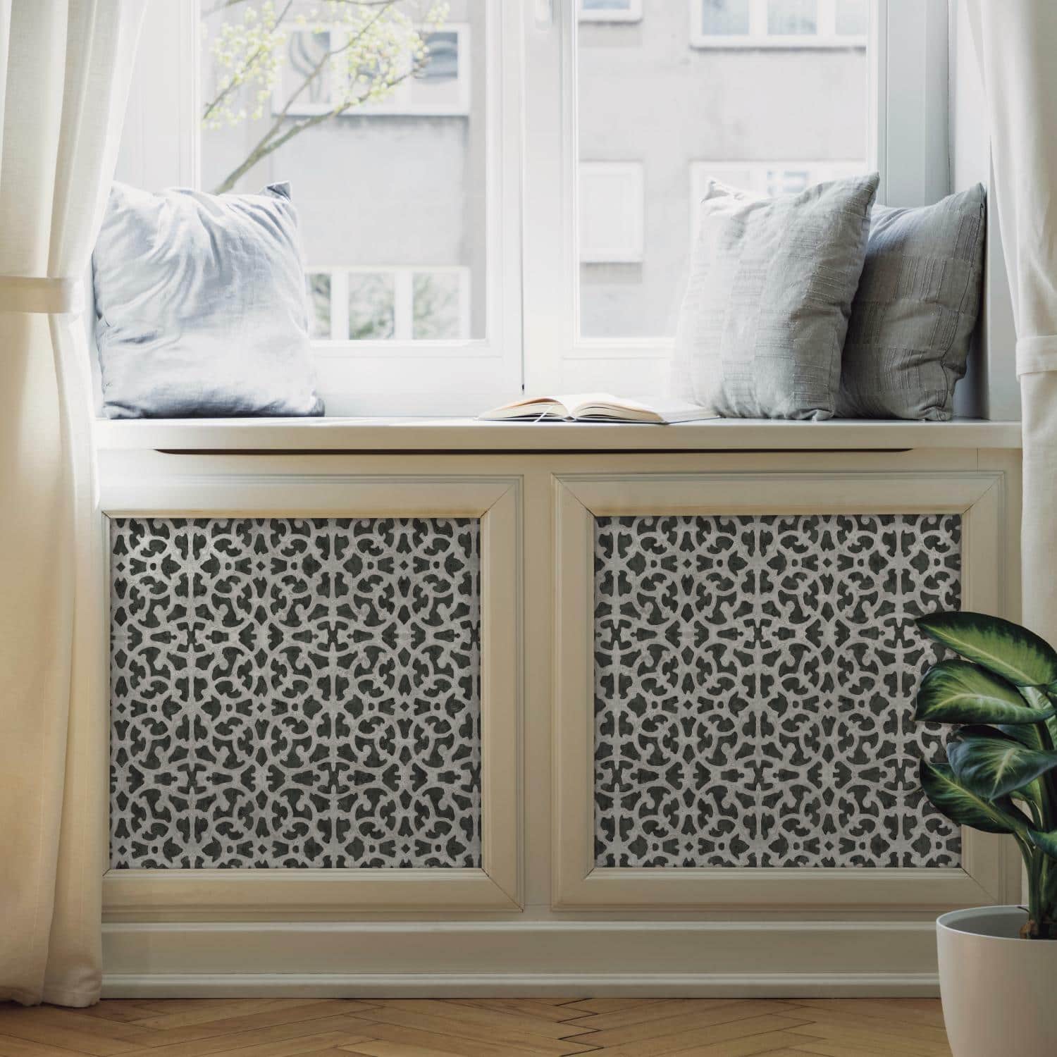 RoomMates Scroll Gate Peel & Stick Wallpaper