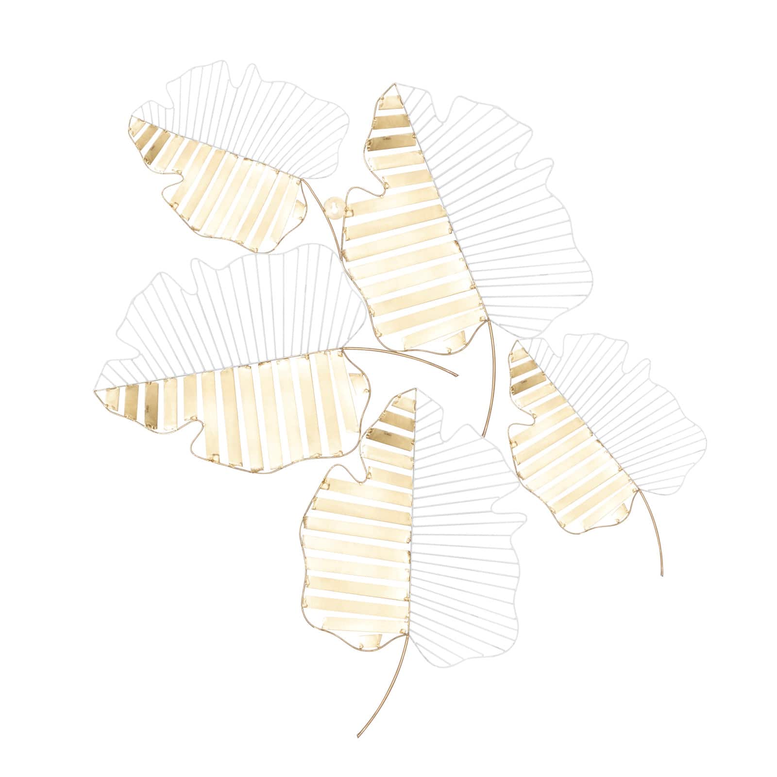 40" Gold Contemporary Floral Wall Décor