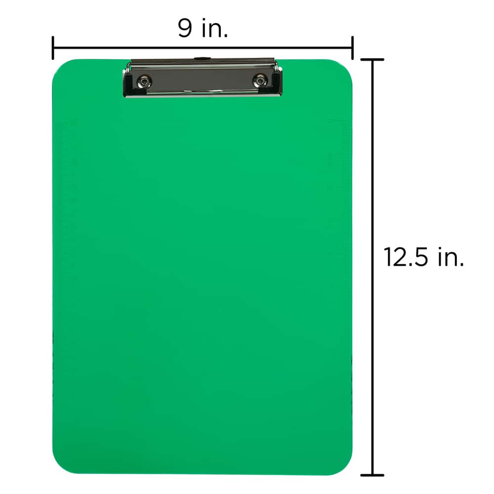 JAM Paper Letter Size Plastic Clipboards, 12ct.