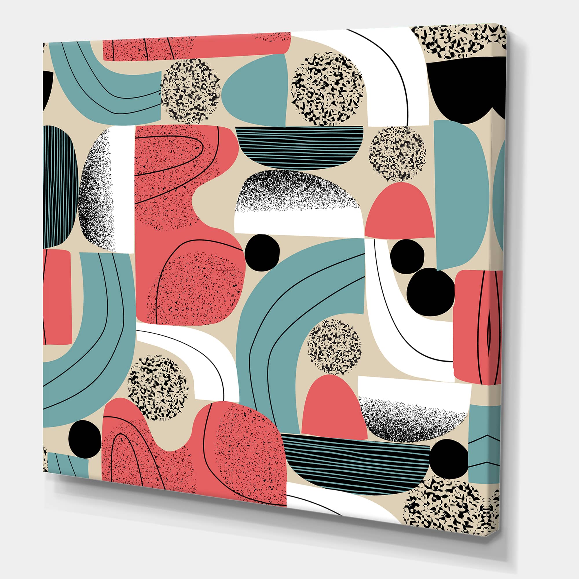 Designart - Retro Shapes With Abstract Suns and Moons III