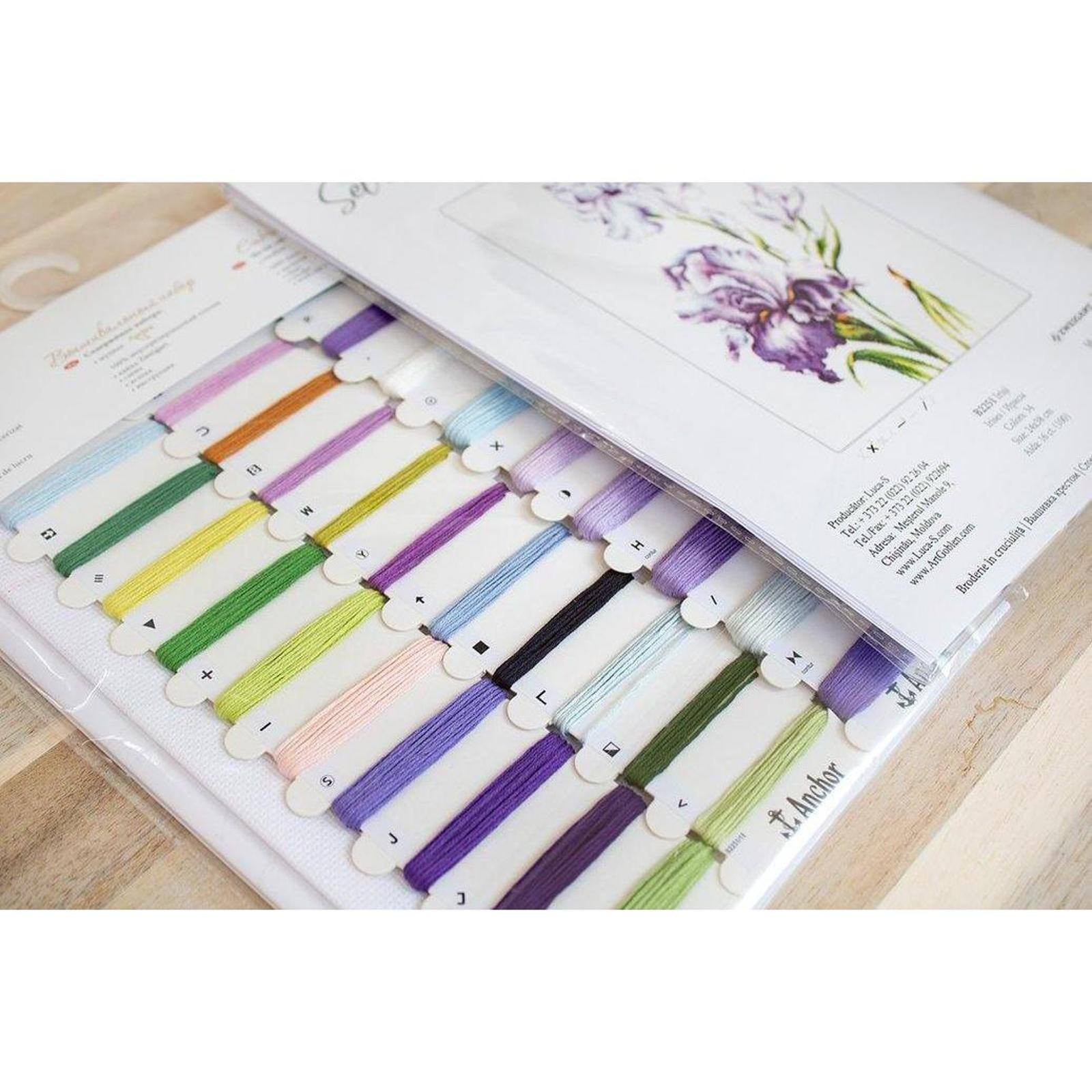 Luca-s Irises Counted Cross Stitch Kit