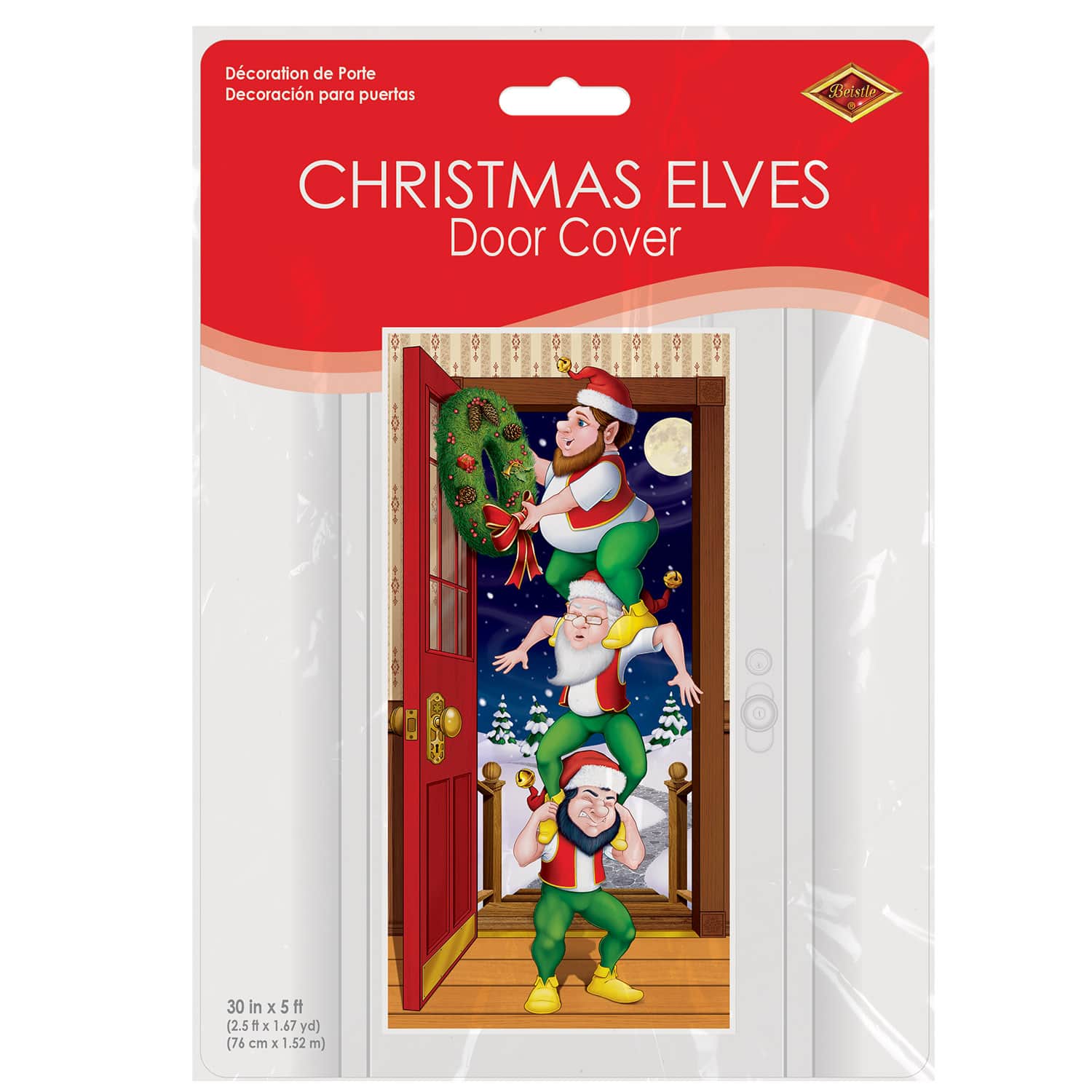 Beistle 30" x 5ft. Christmas Elves Door Cover
