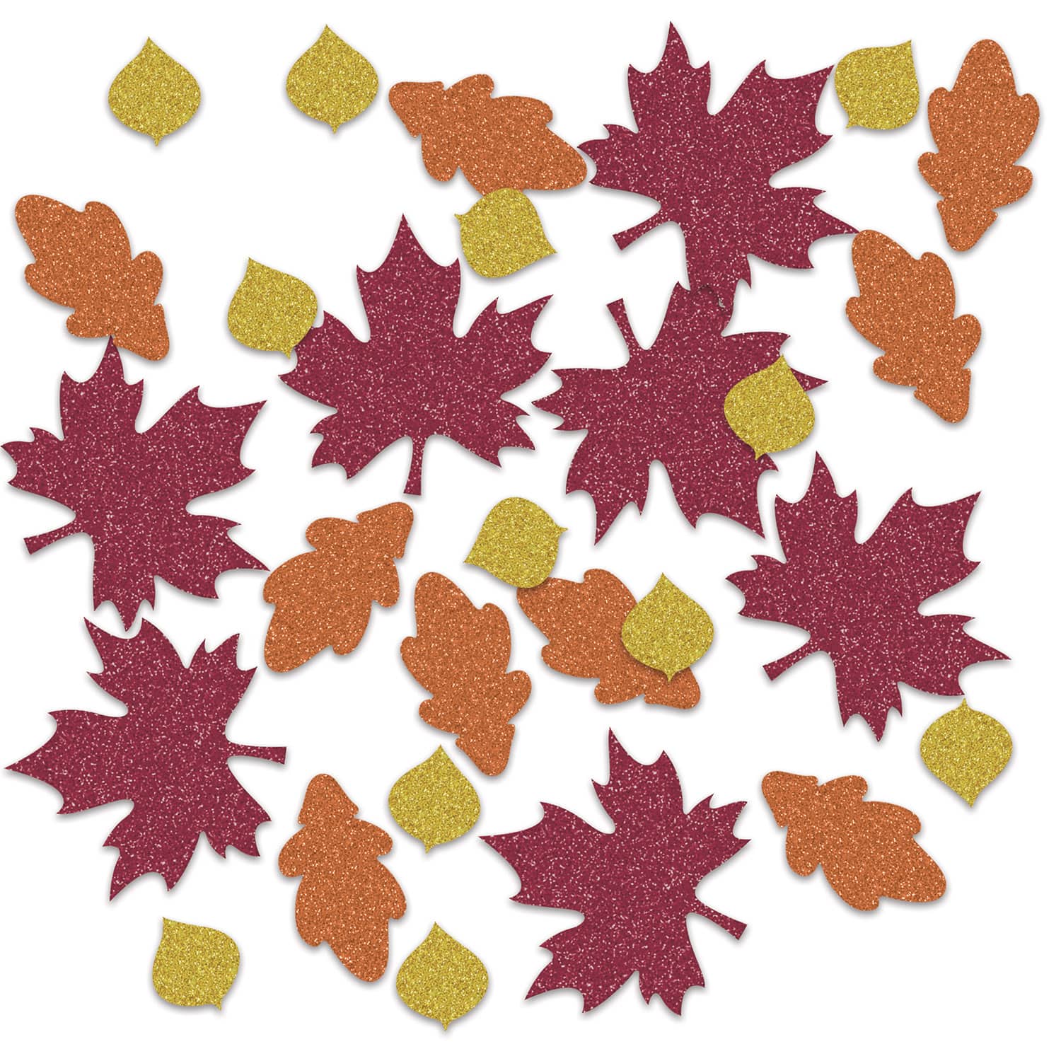 Beistle 0.5oz. Fall Leaf Deluxe Sparkle Confetti, 2ct.