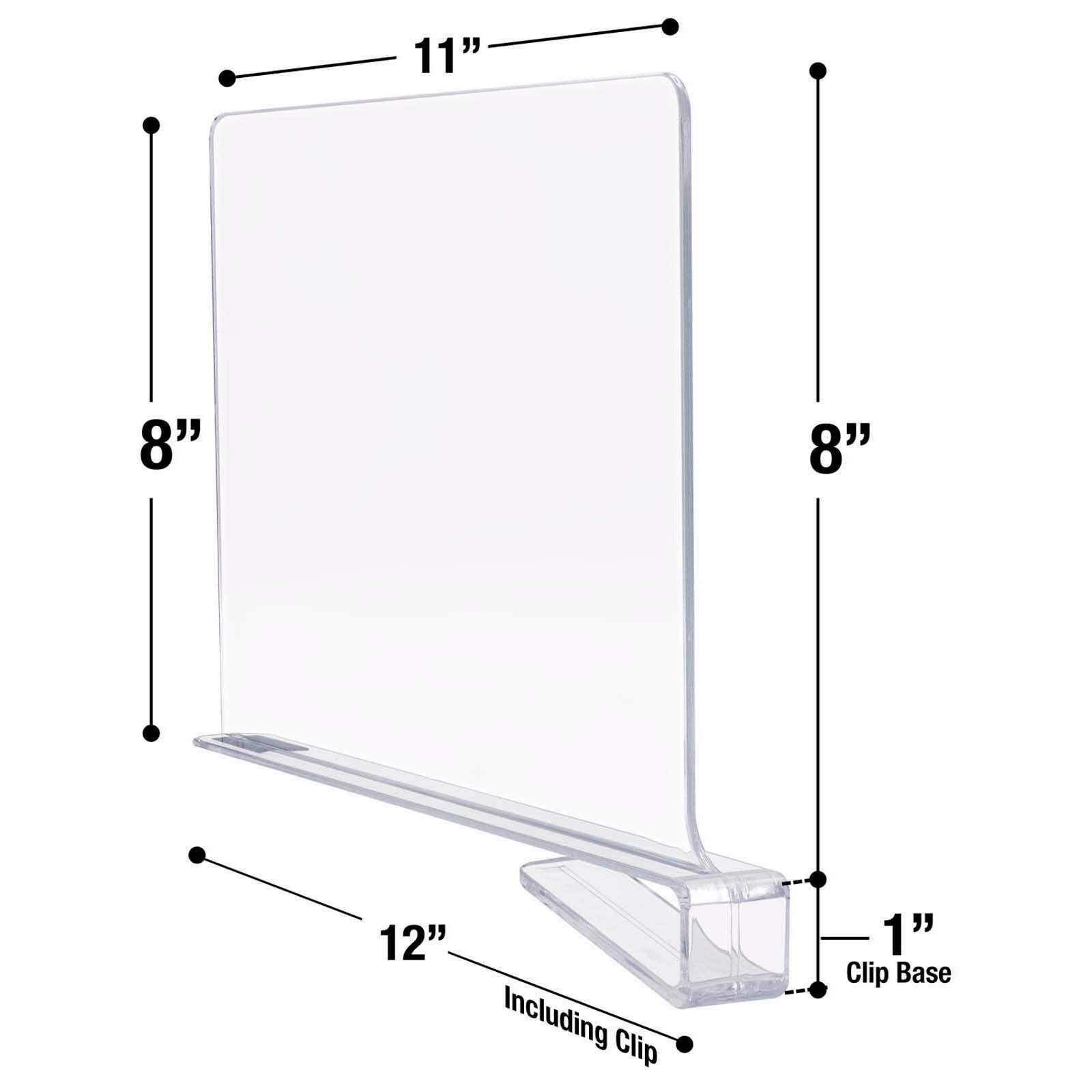 Sorbus 12.75" Modern Clear Acrylic Shelf Dividers