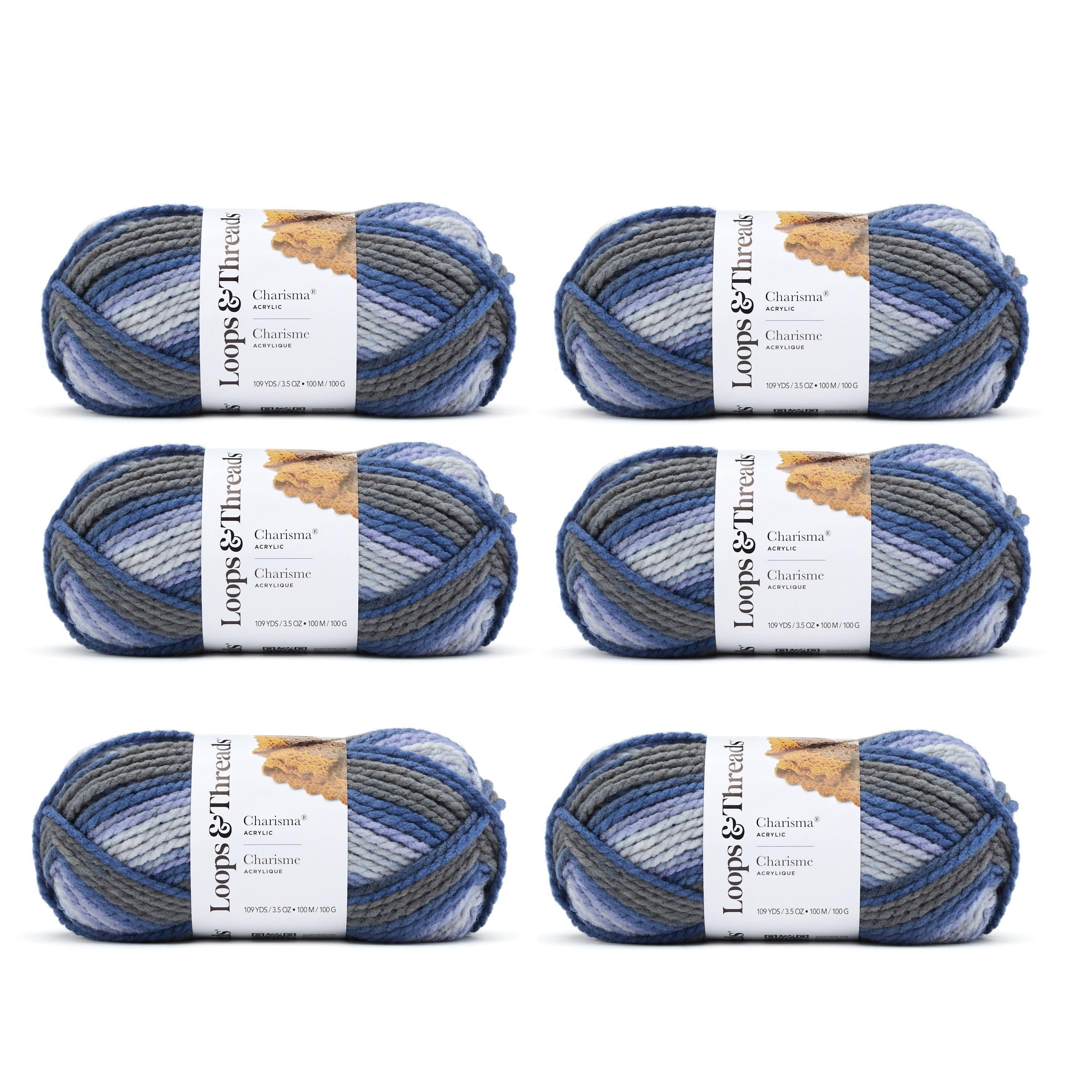 6 Pack: Charisma® Yarn by Loops & Threads®