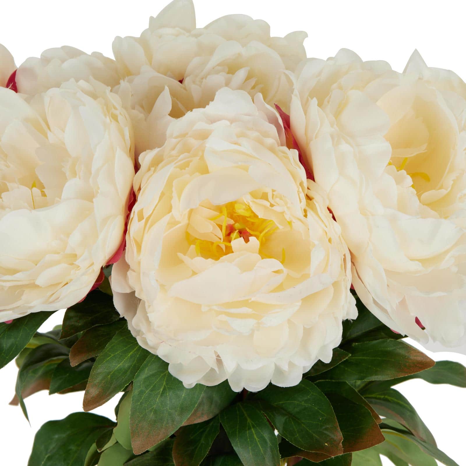 31" White Peony Artificial Flower Stem with Pink Accents, 8ct.