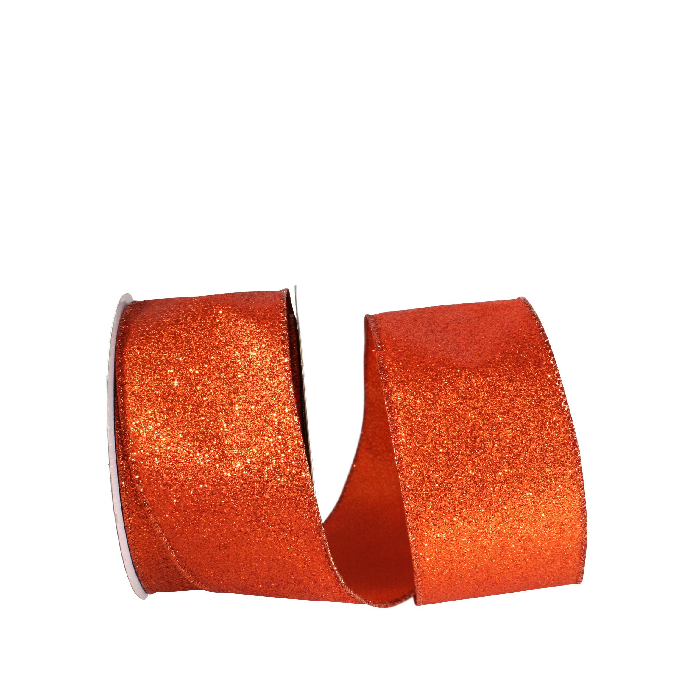 JAM Paper 2.5" x 10yd. Glitter Lamé Wired Ribbon