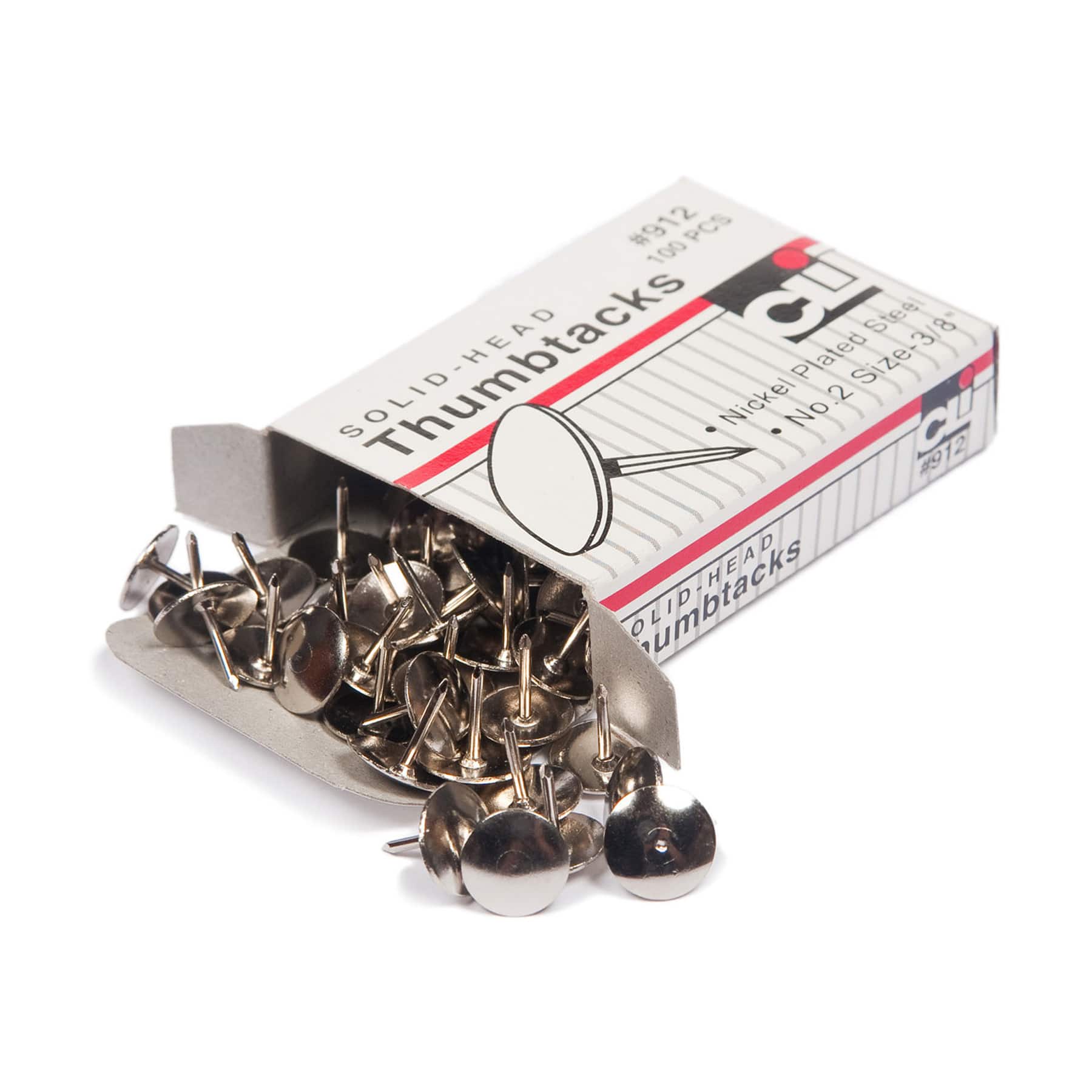 Charles Leonard Thumb Tacks - 100 Per Pack, 30 Packs