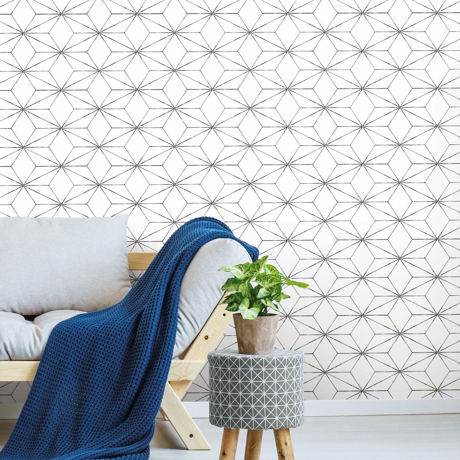 RoomMates Geo Blockstar Peel & Stick Wallpaper