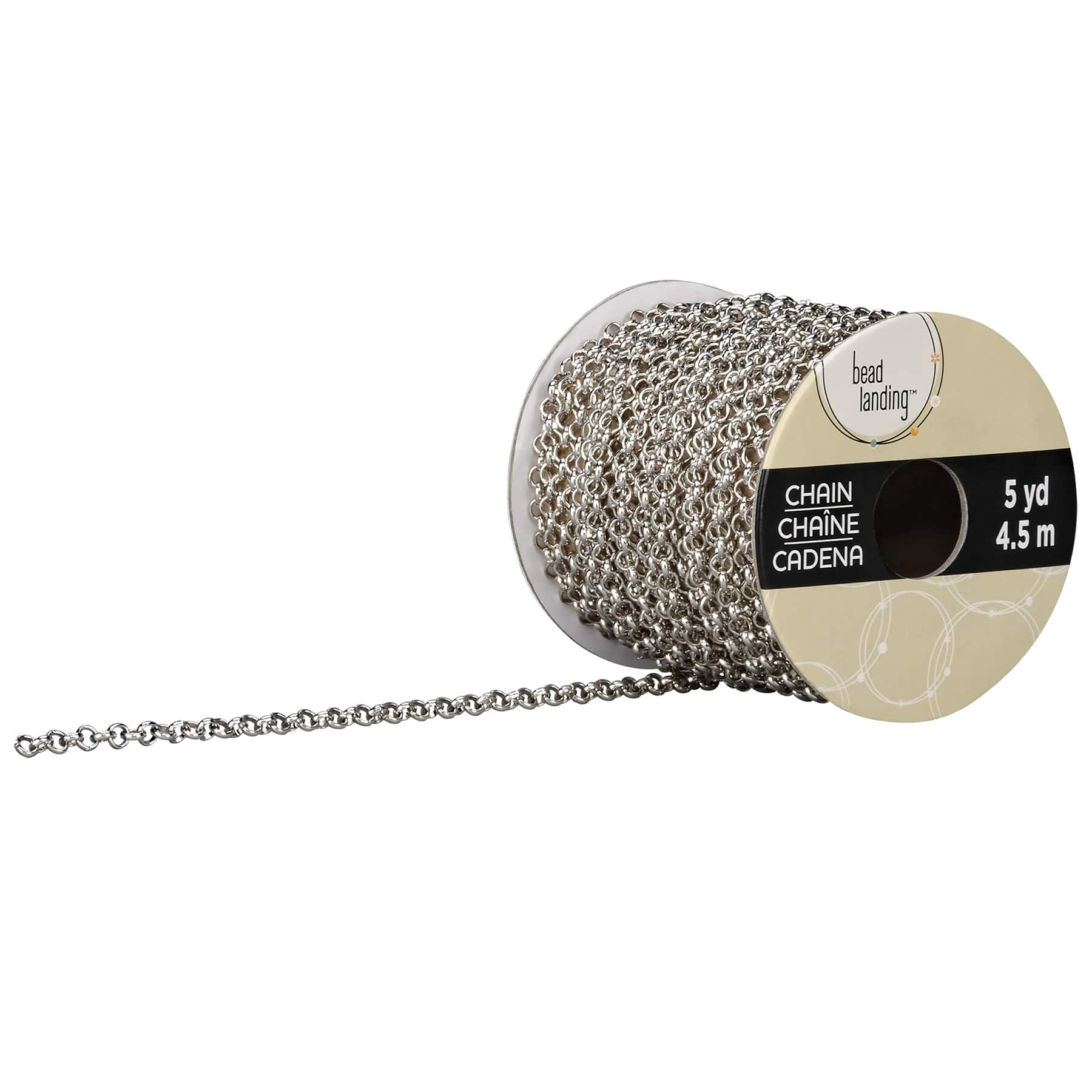 6 Pack: 5yd. Rhodium Chain Spool by Bead Landing™