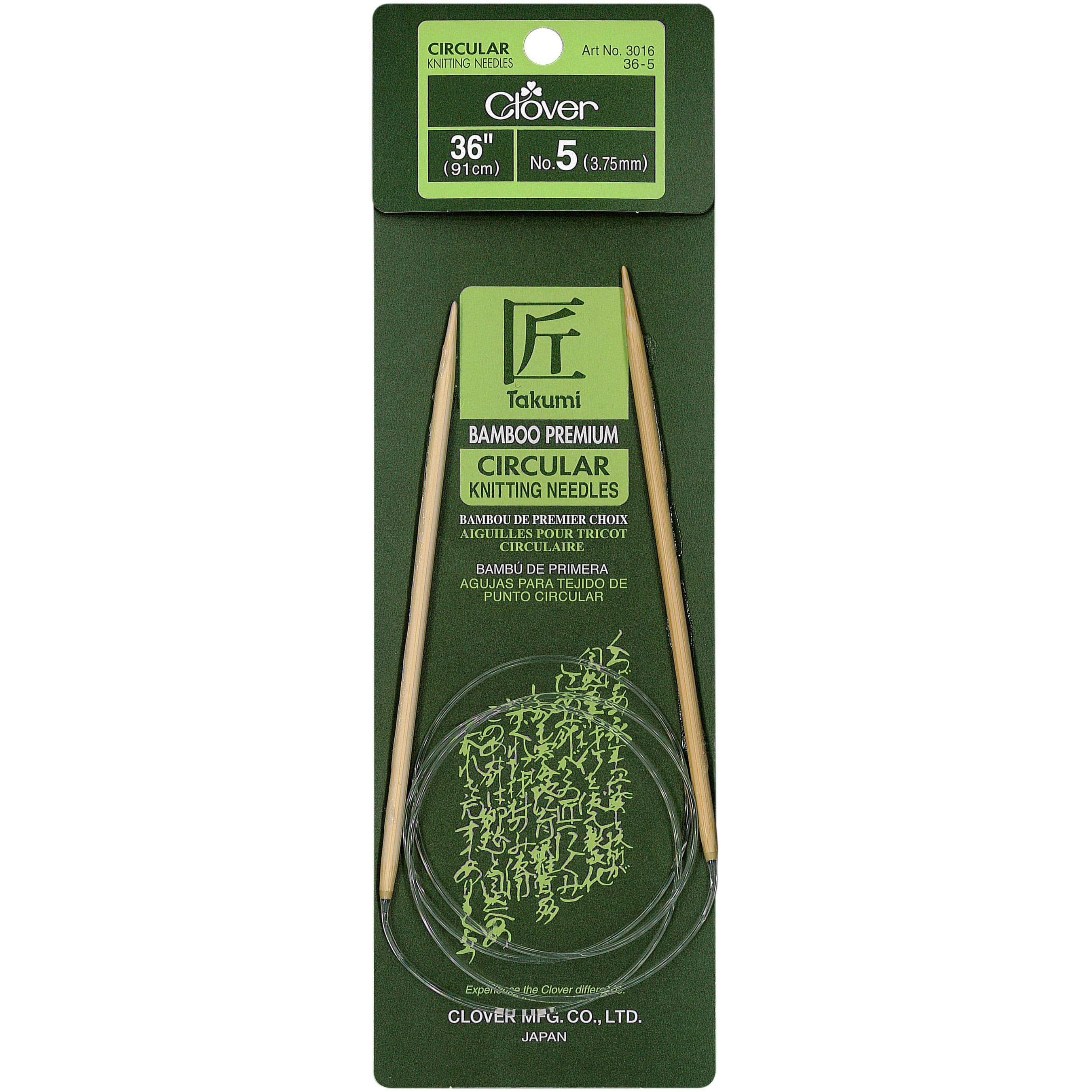 Clover Takumi® 36" Bamboo Circular Knitting Needles