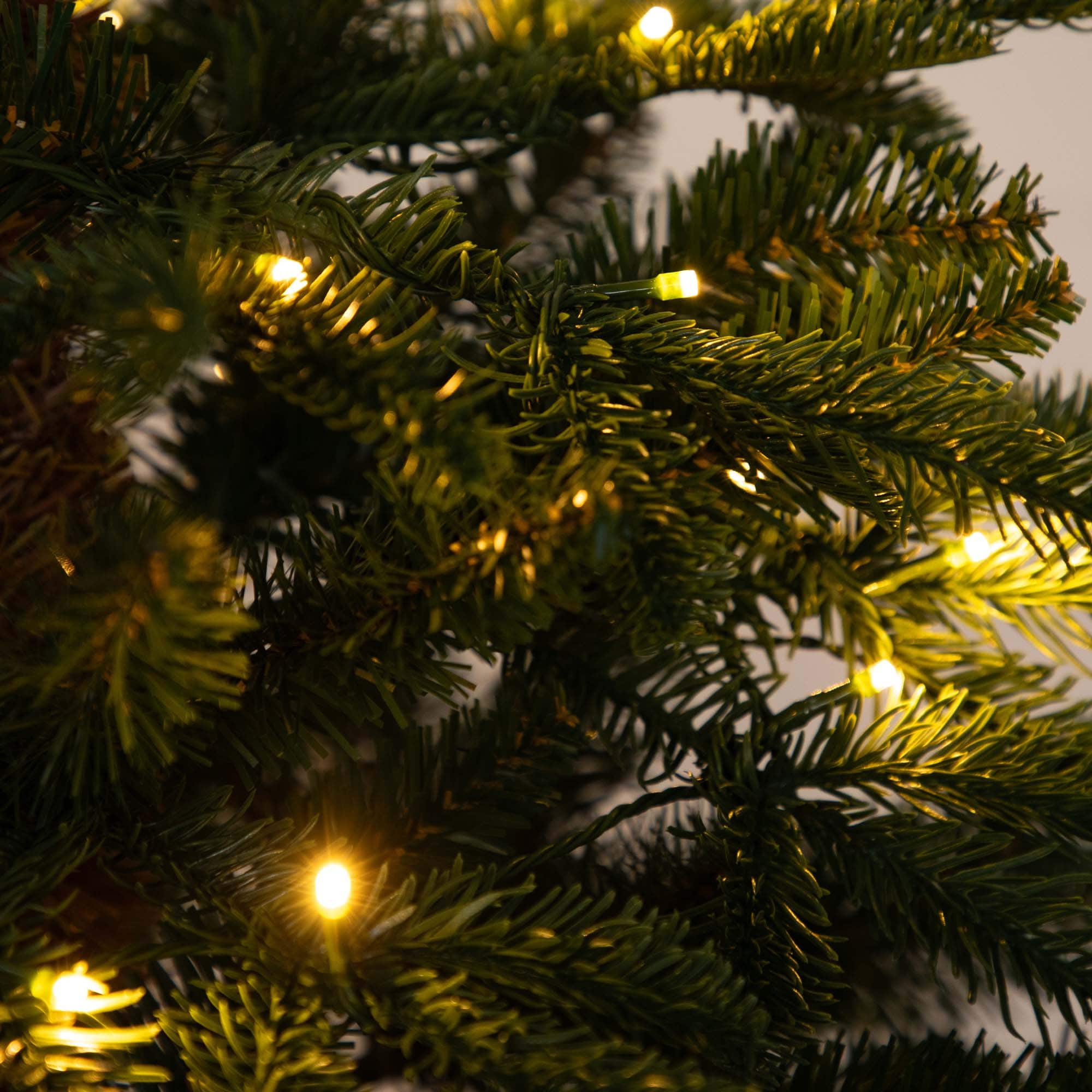 6ft. Pre-Lit Idaho Mixed Fir Artificial Christmas Tree, Warm White LED Lights