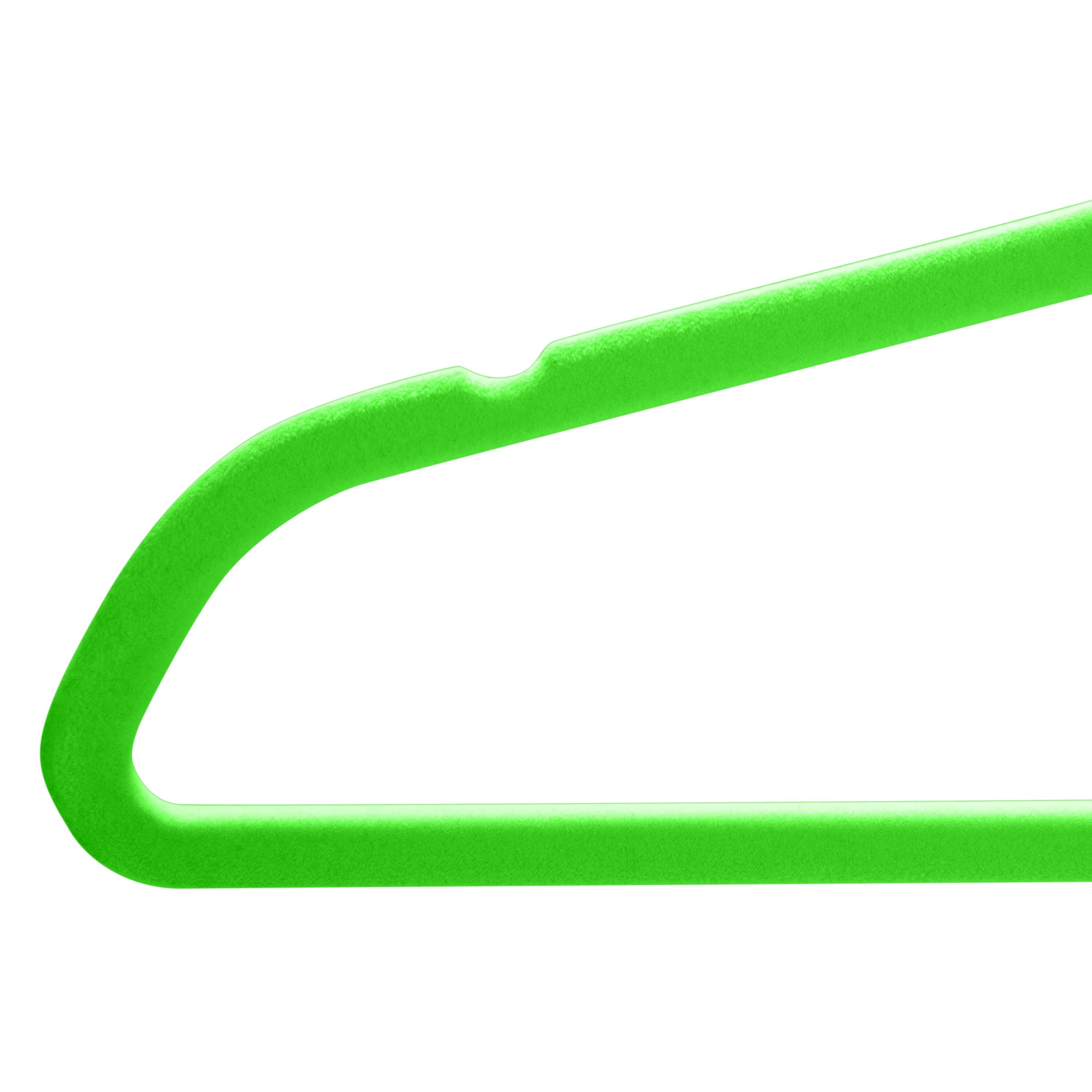 Simplify Multicolor Neon 13.75" Kids Velvet Hangers Pack
