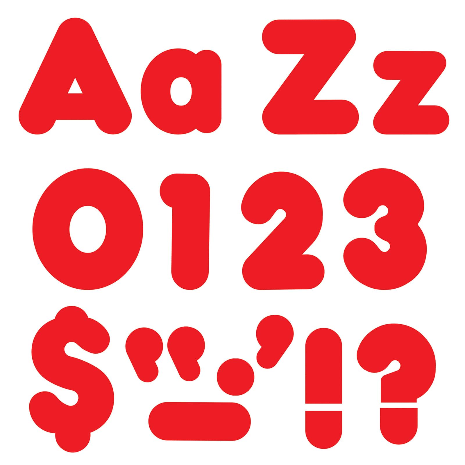 TREND Enterprises® 4" Red Casual Uppercase/Lowercase Combo Pack Ready Letters®, 3 Pack of 182