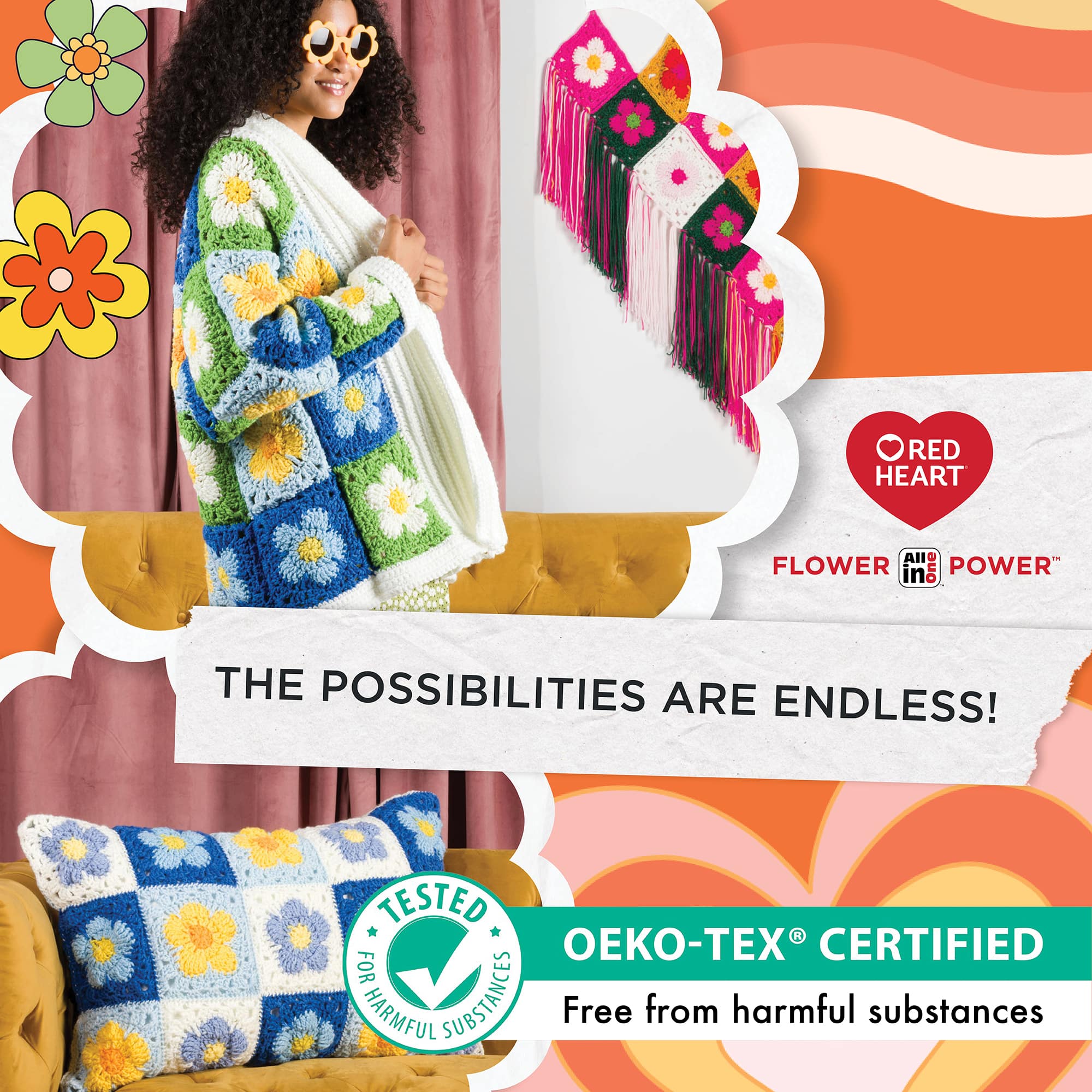 3 Pack Red Heart® All In One Flower Power™ Yarn