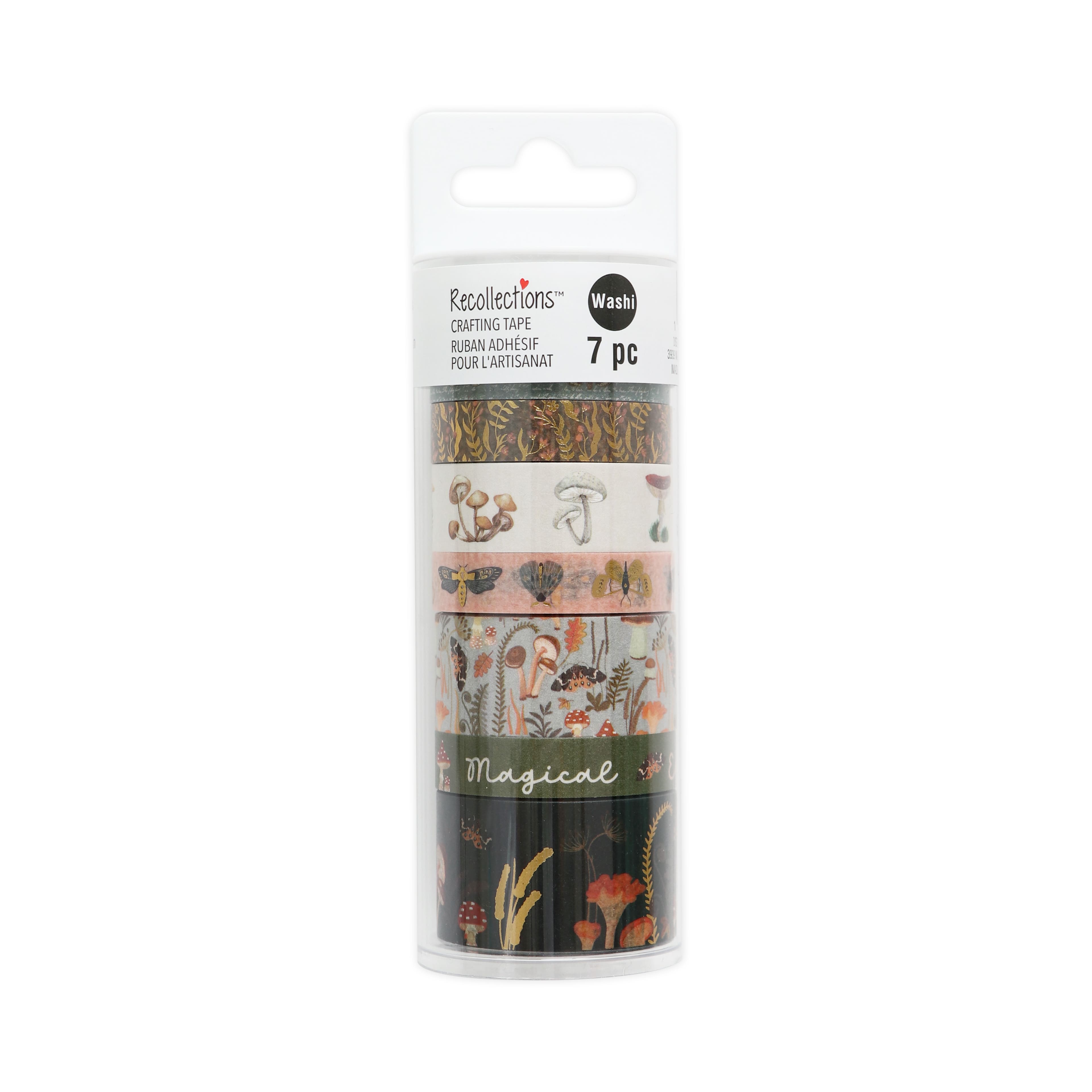 7-Piece Moth & Mushroom Washi Tape Tube by Recollections™