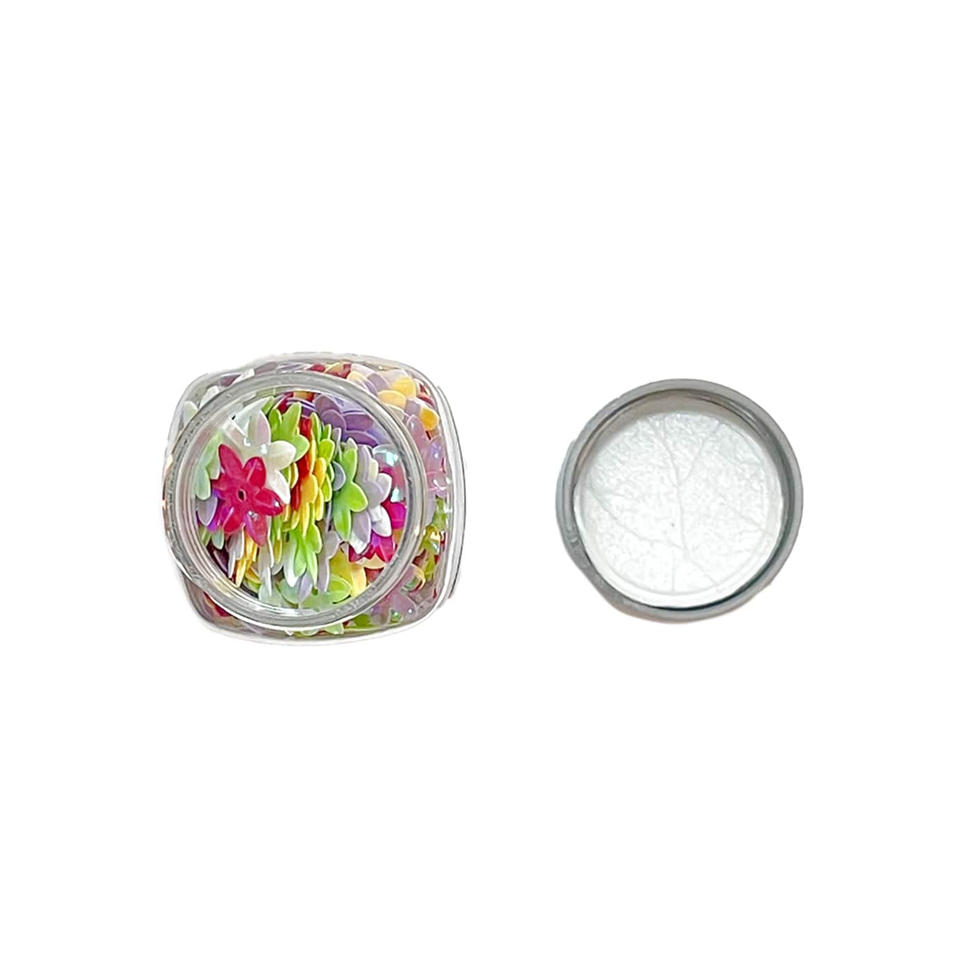 12 Pack: Specialty Polyester Glitter Flower Shapes by Recollections™