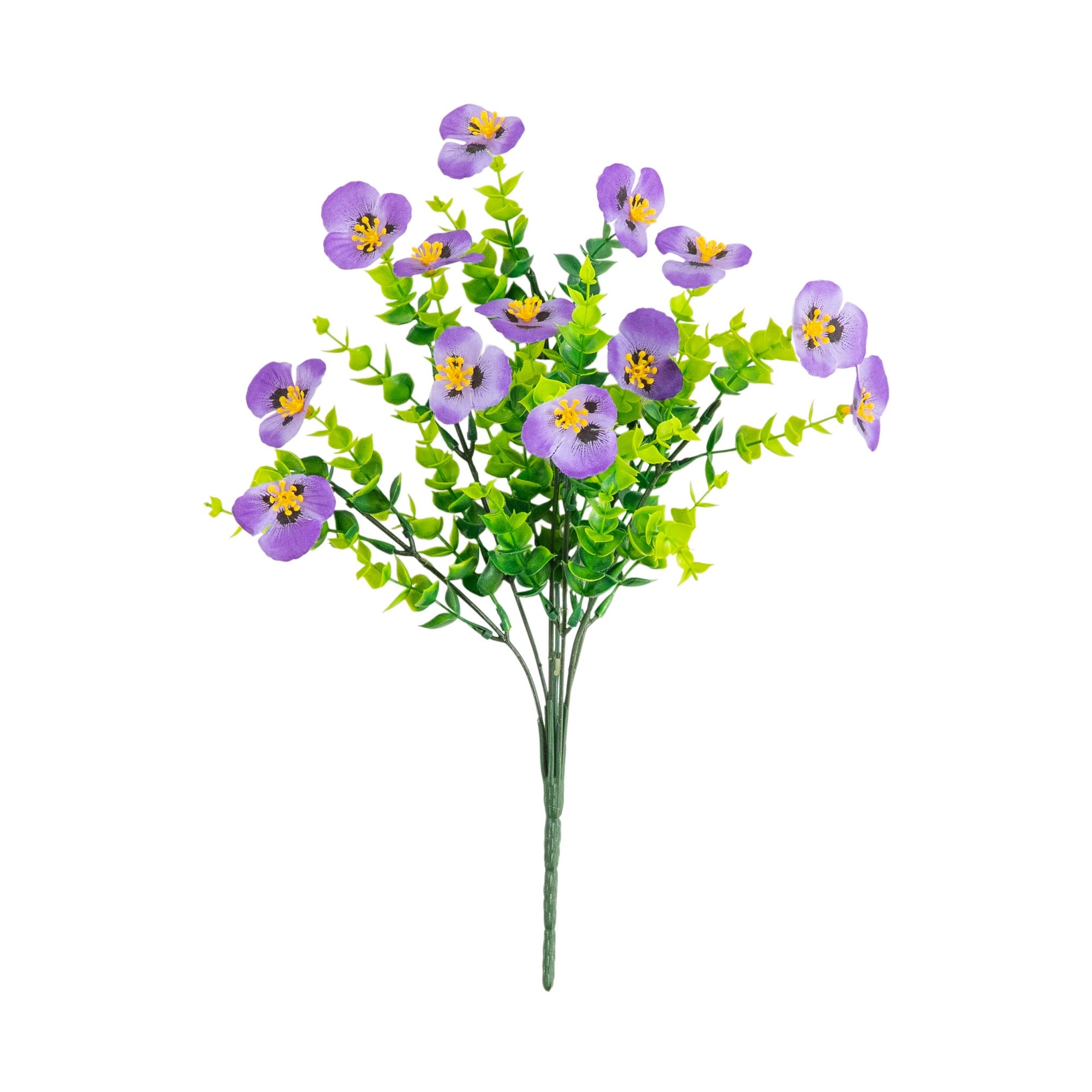 13" UV Resistant Artificial Pansy Bushes, 12ct.