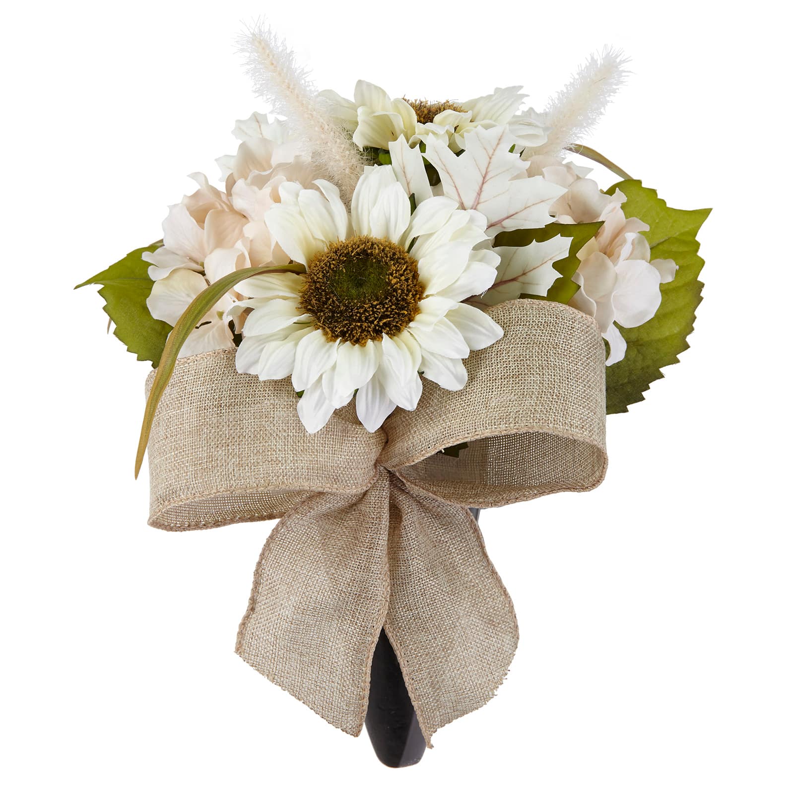 White Sunflower & Cream Hydrangea Mix Remembrance Cone by Ashland®