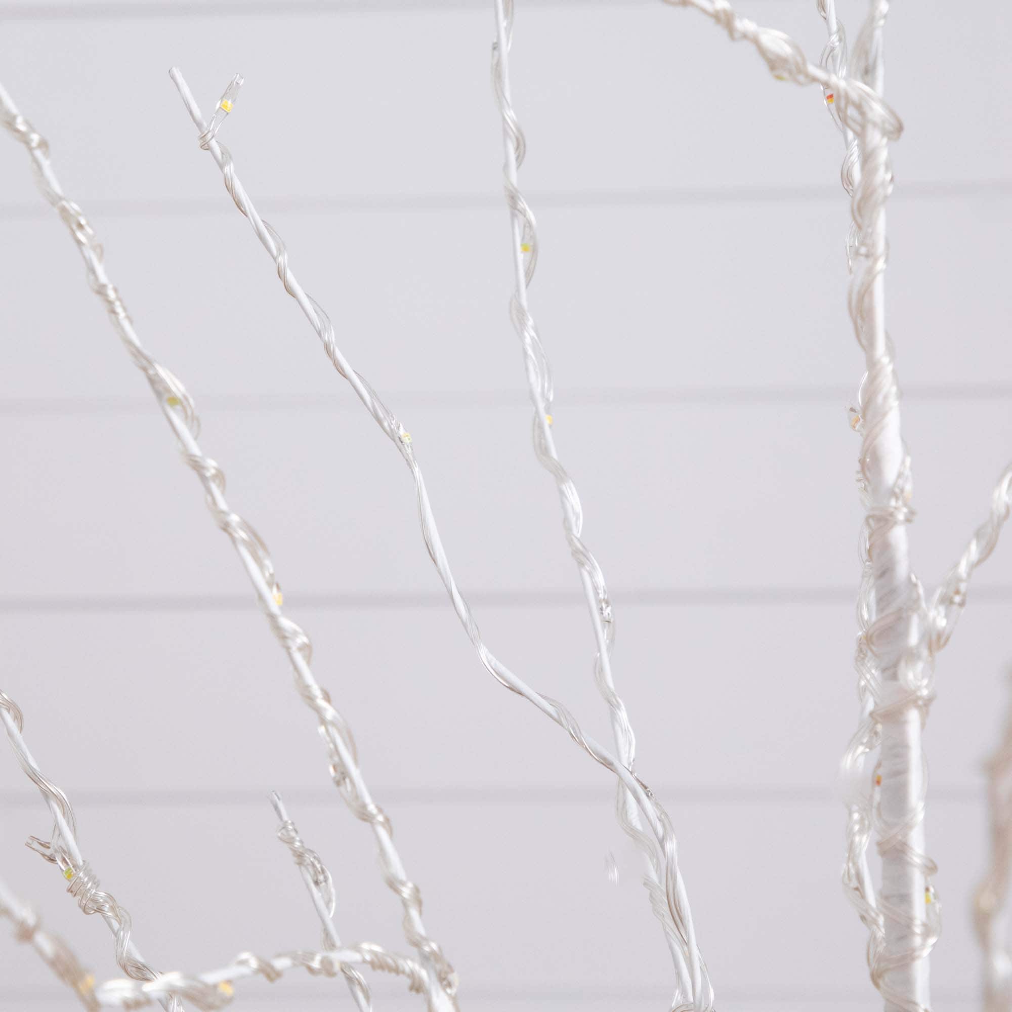 4ft. Pre-Lit White Birch Artificial Christmas Tree, Color Changing LED Lights