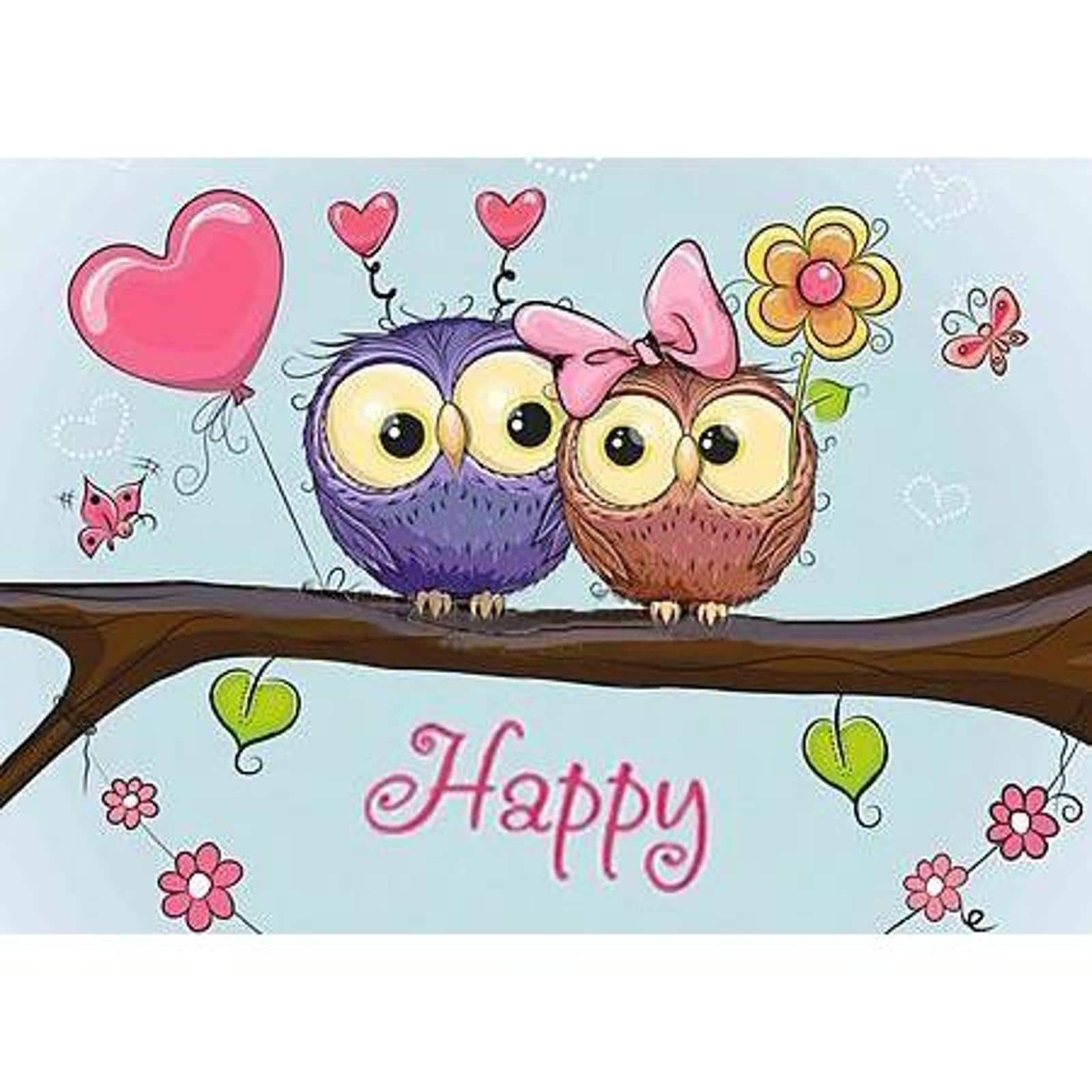 Wizardi Diamond Painting Kit Owl Date