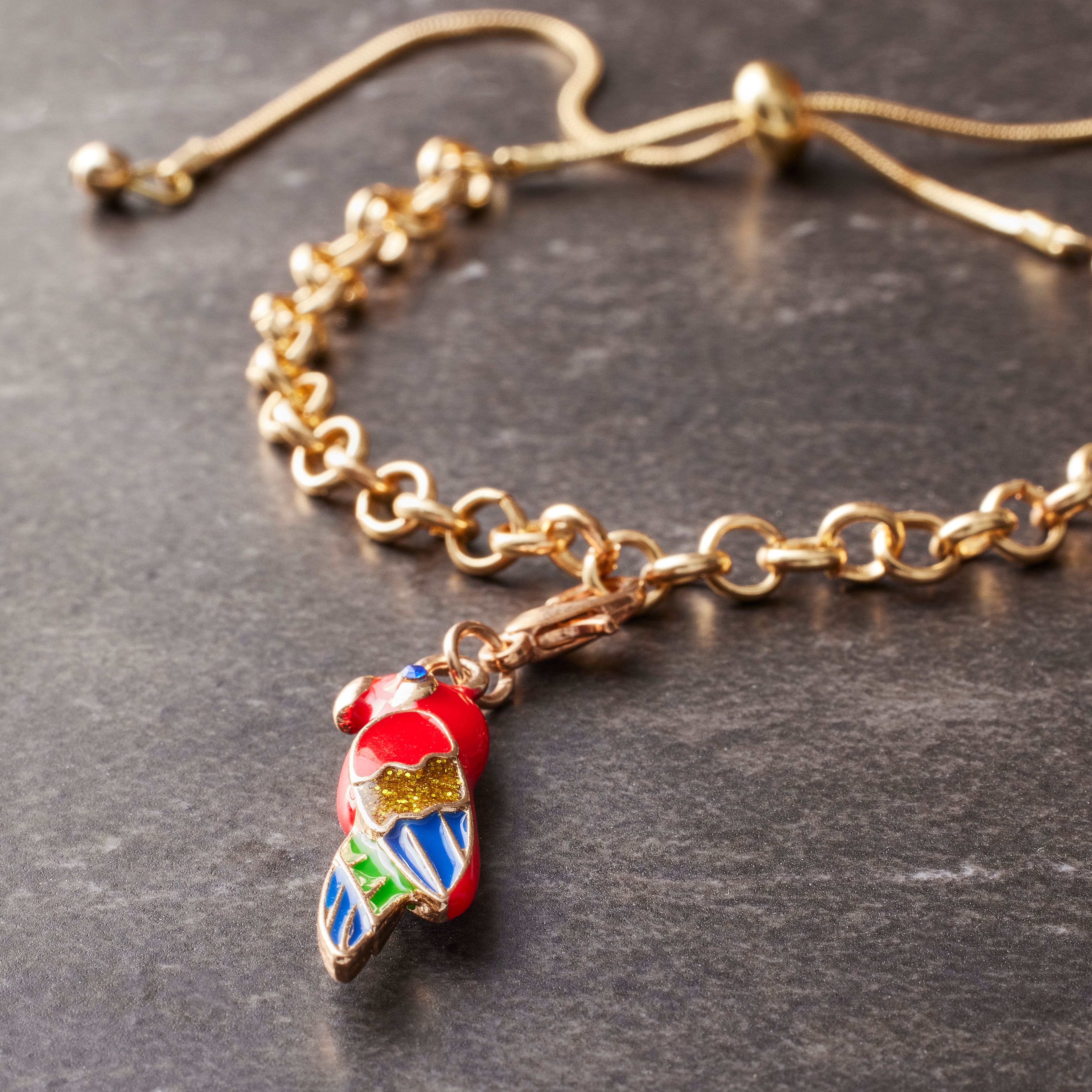 12 Pack: Charmalong™ Rhodium Parrot Charm by Bead Landing™