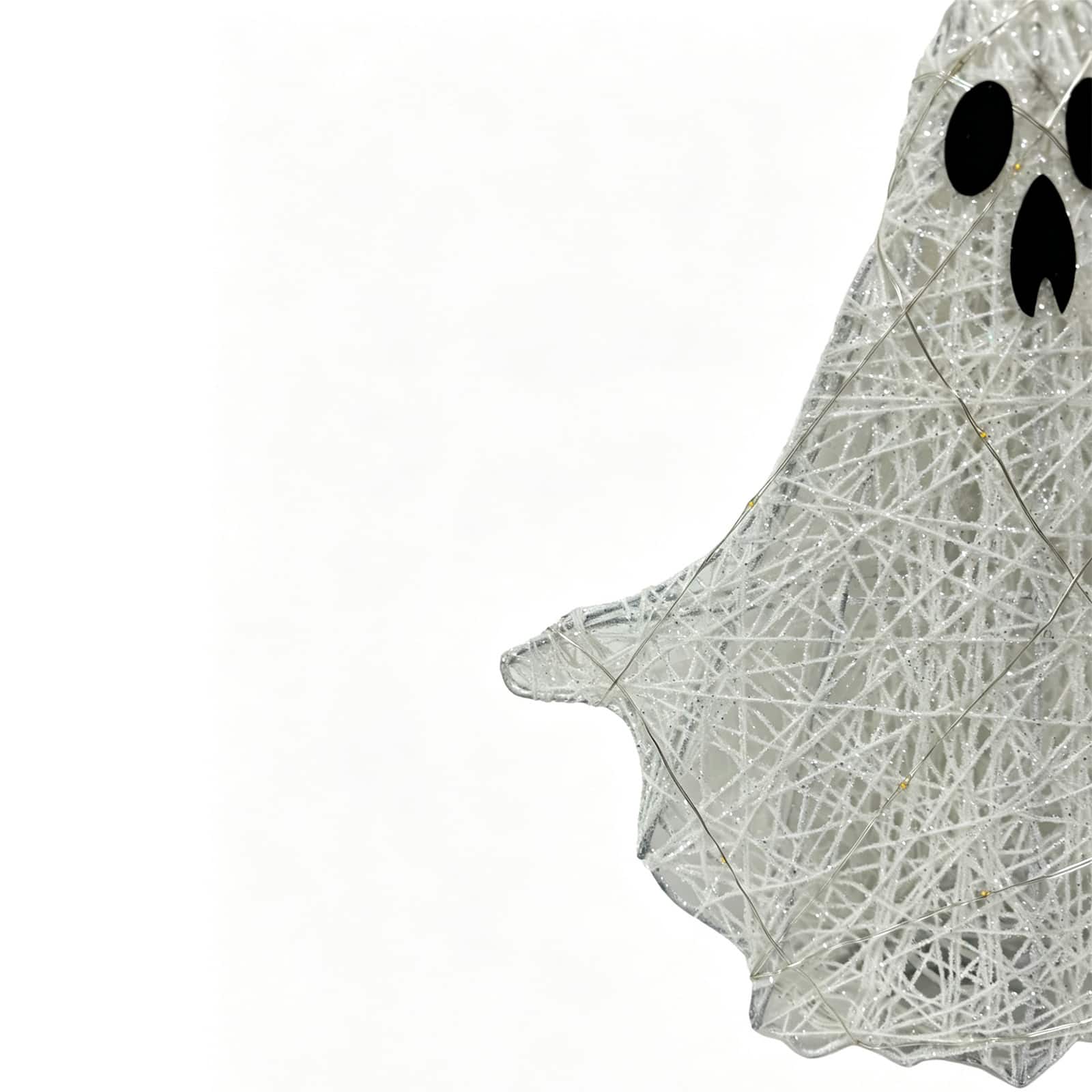 11.75" Lighted White Wire Ghost Tree Topper with Warm White LED Lights by Ashland®