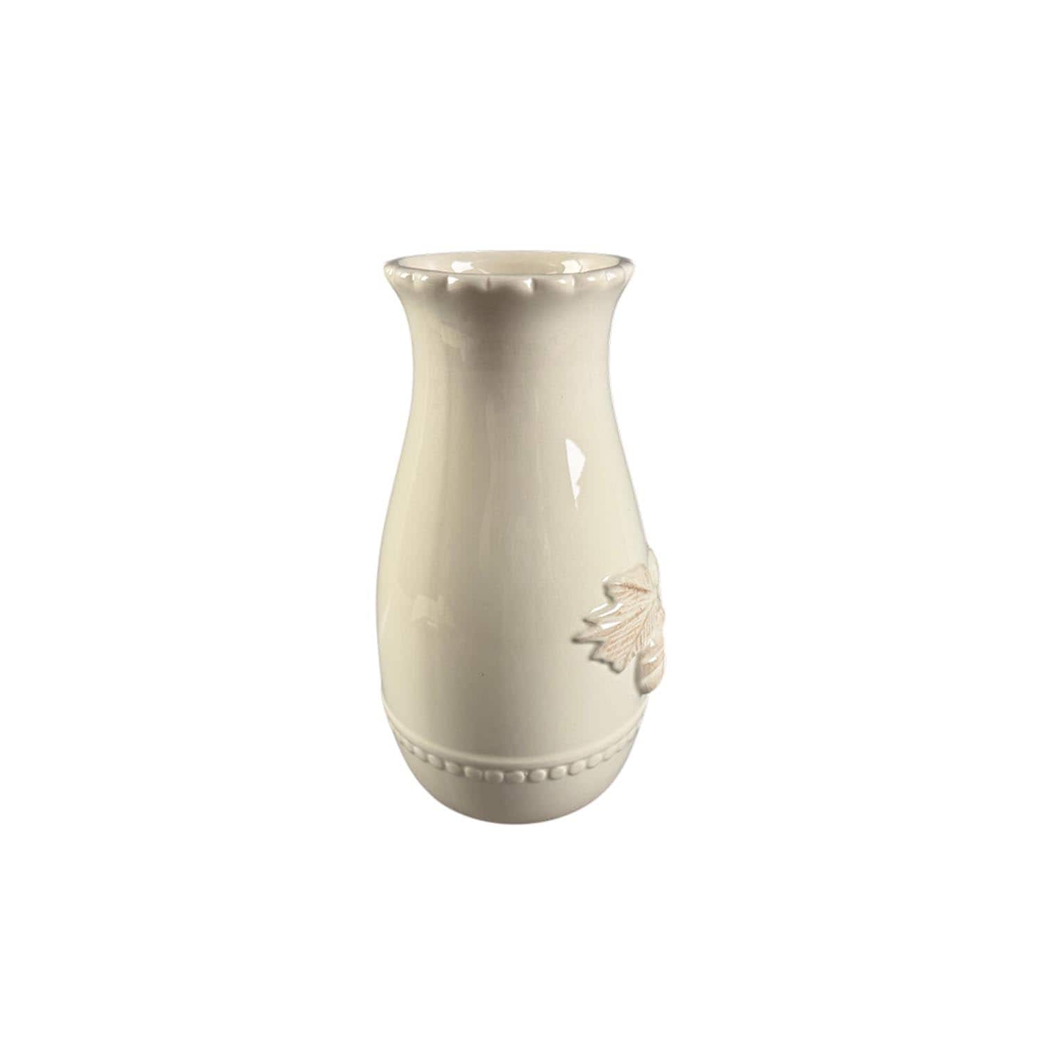 9.5" White Ceramic Pumpkin Vase by Ashland®