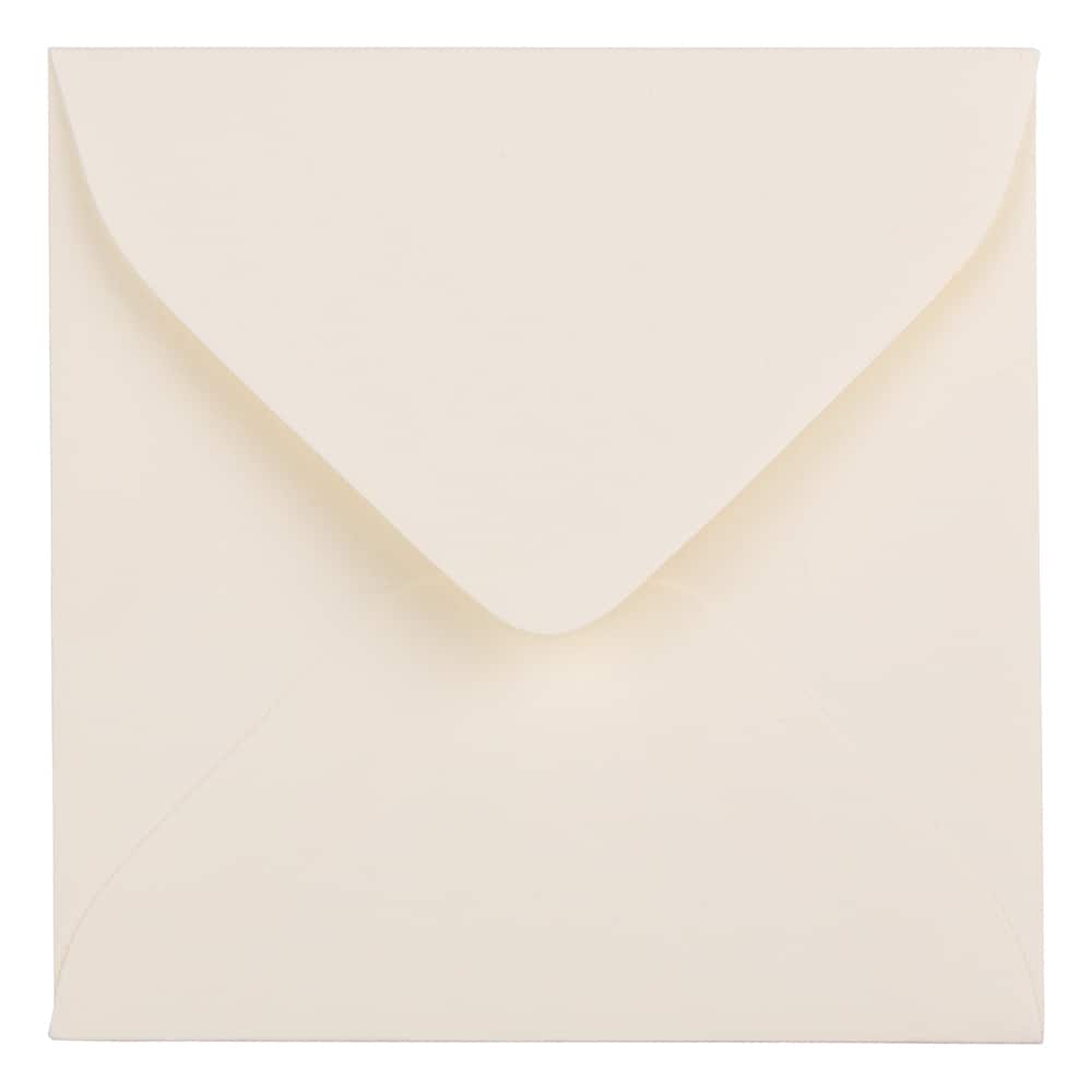JAM Paper 3.125" x 3.125" Natural White Wove Strathmore Invitation Envelopes