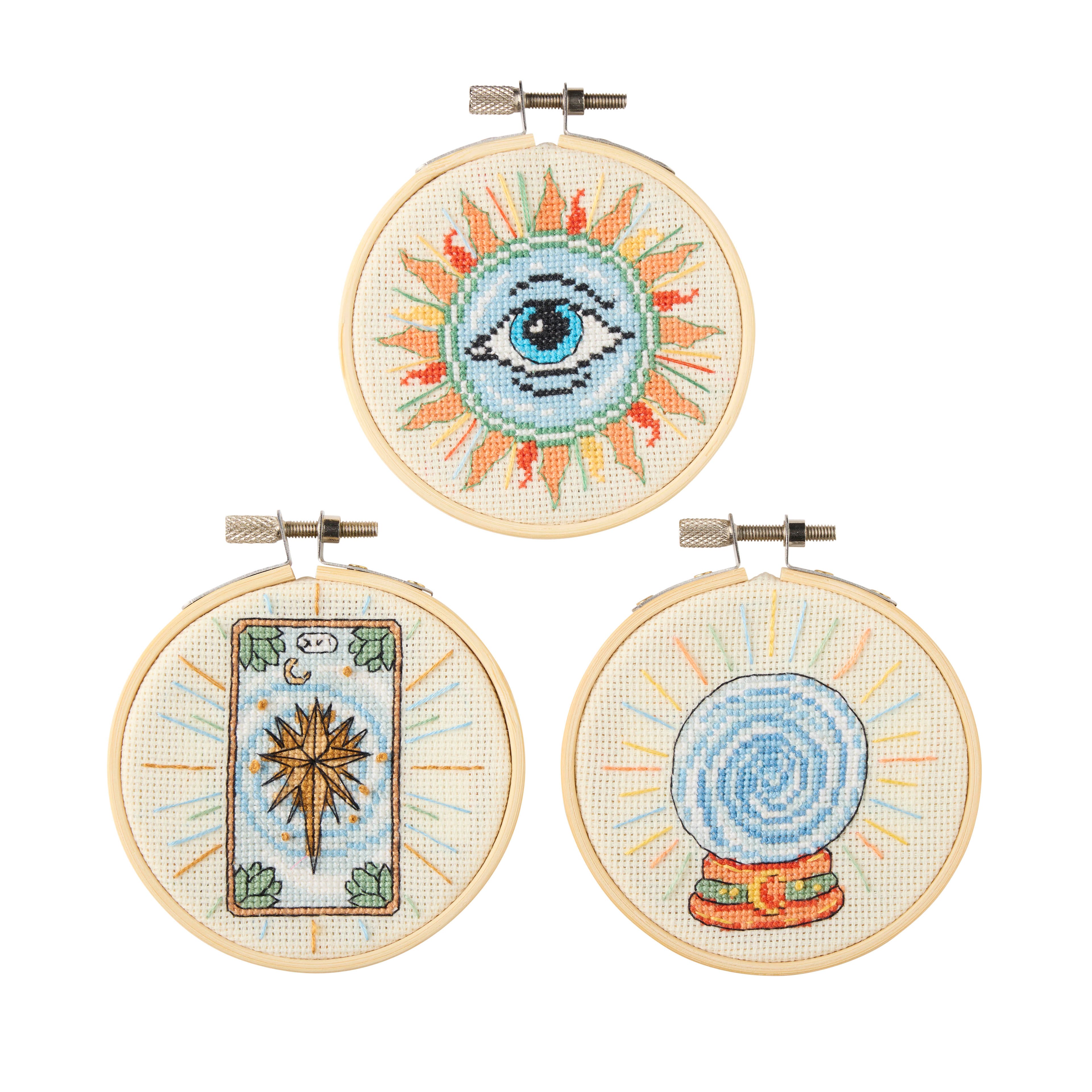 3.5" Mystical Icons Halloween Counted Cross Stitch Kit by Loops & Threads®