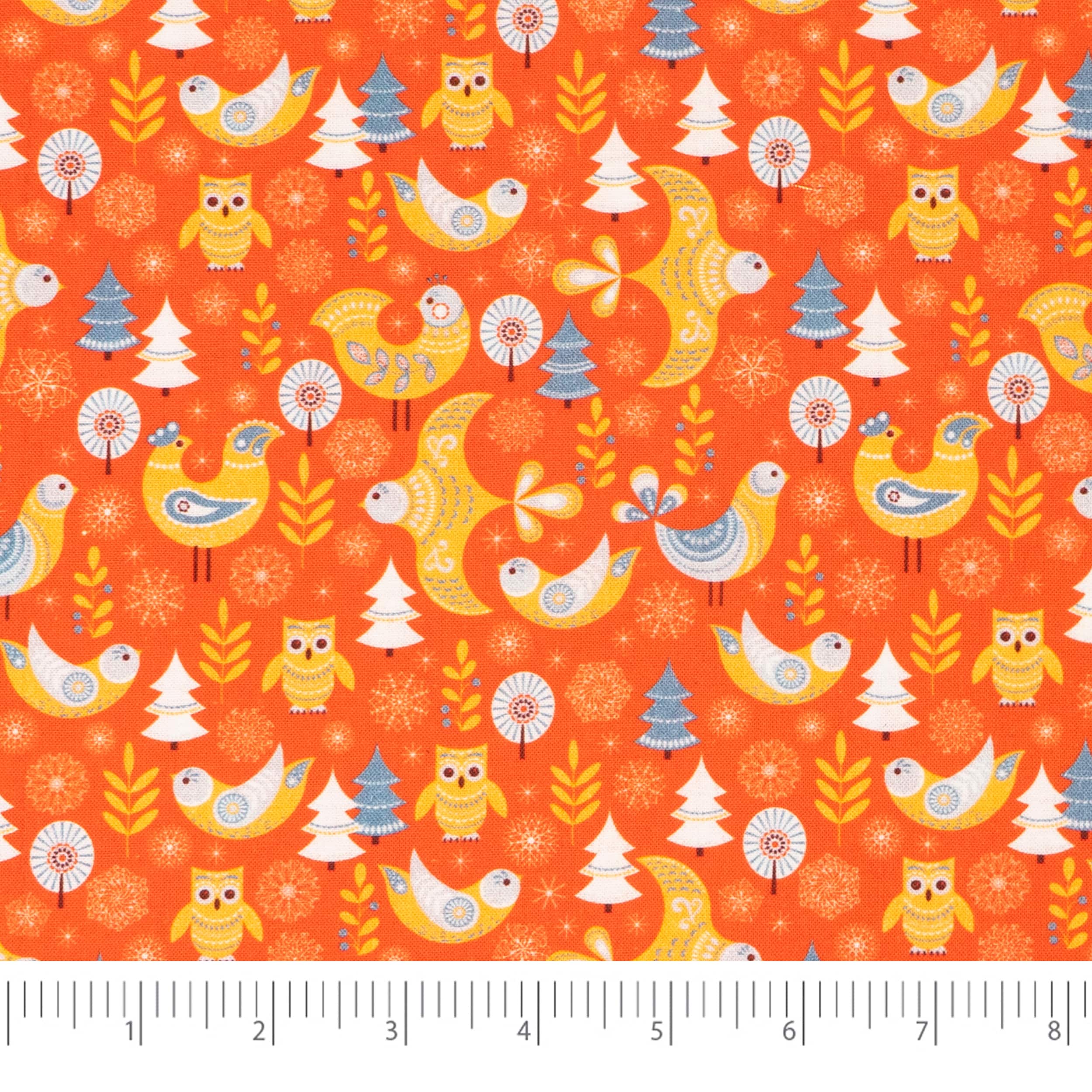 Singer Modern Scandinavian Christmas Animals Printed Cotton Fabric